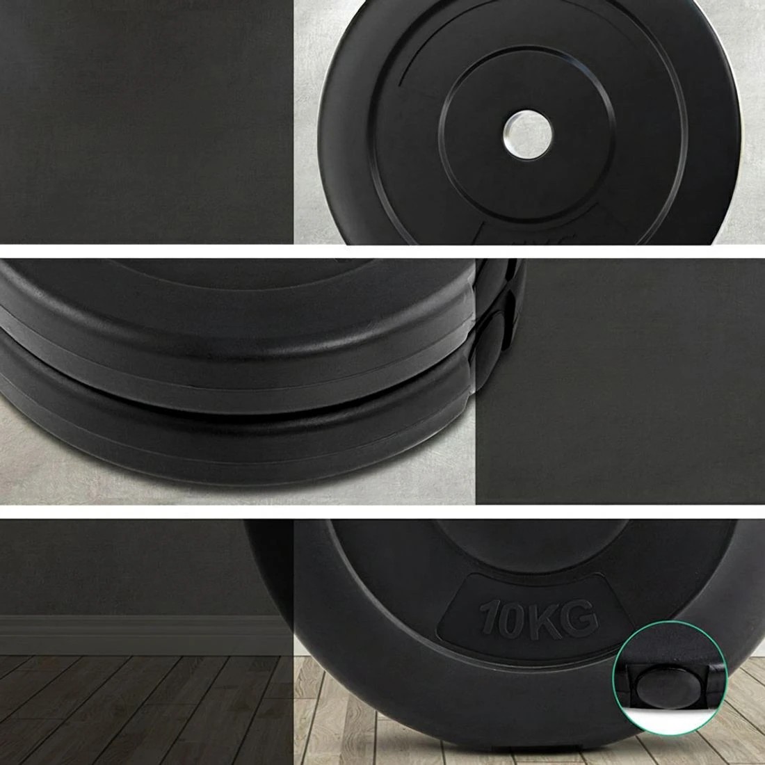 4 Everfit 40kg Barbell - Black, 4 of 6