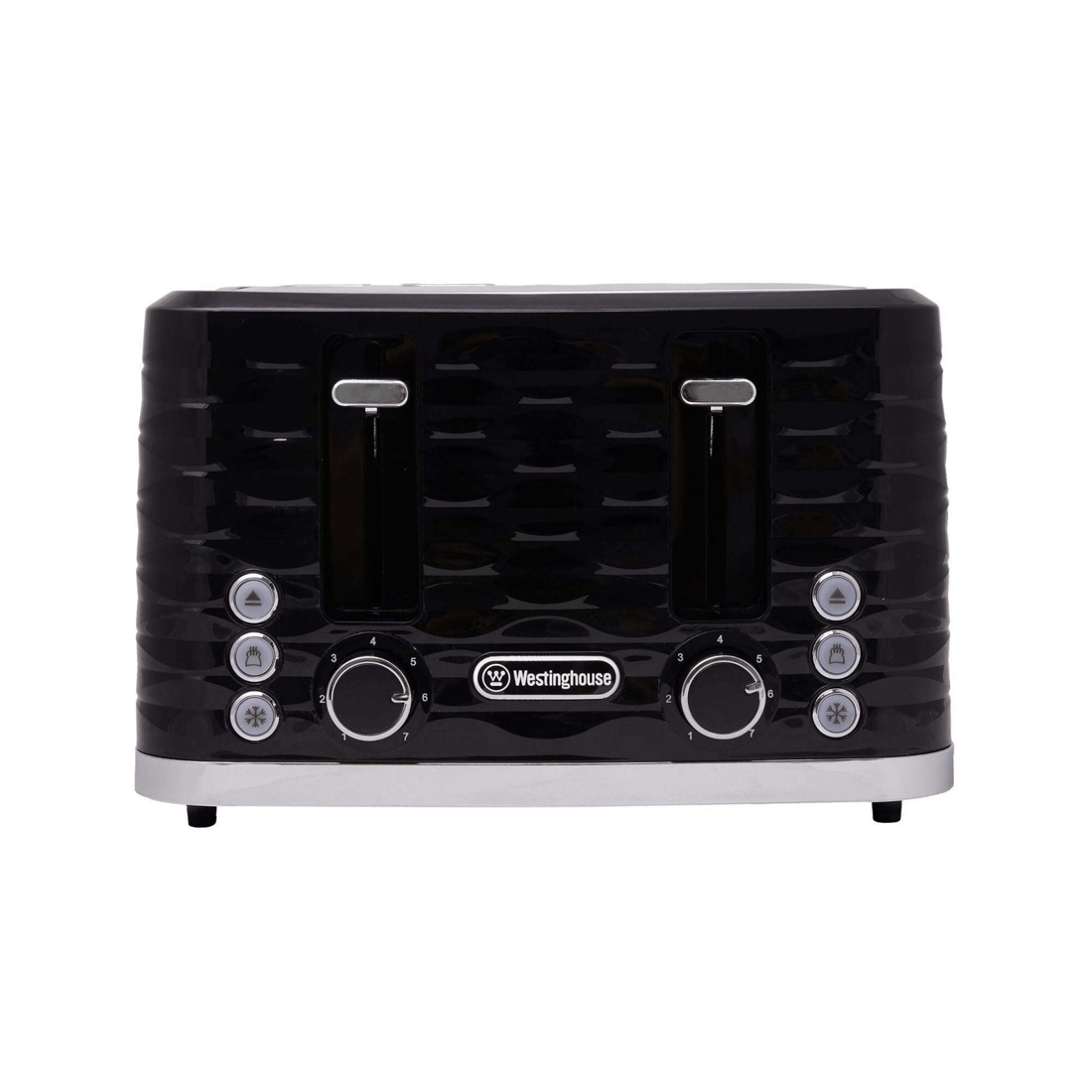 6 Westinghouse 1.7l Kettle & 4 Slice Toaster Pack Black/silver Wave Pattern
 - Black, 6 of 10