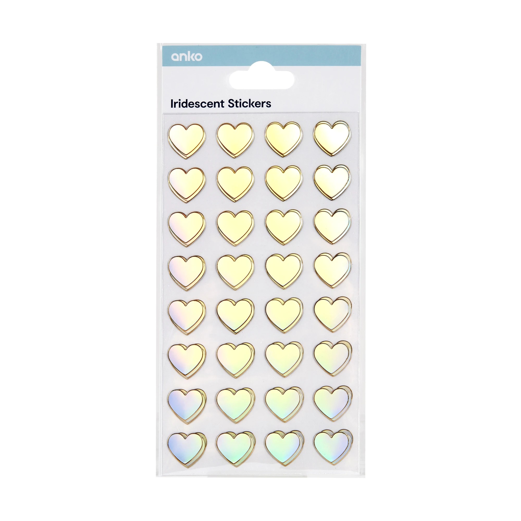 1 Iridescent Stickers - Heart, 1 of 2