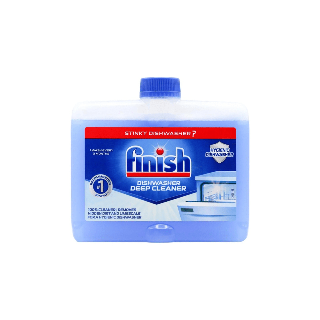 1 Finish Dishwasher Deep Cleaner Liquid Canister 250ml - Limescale Remover, 1 of 3