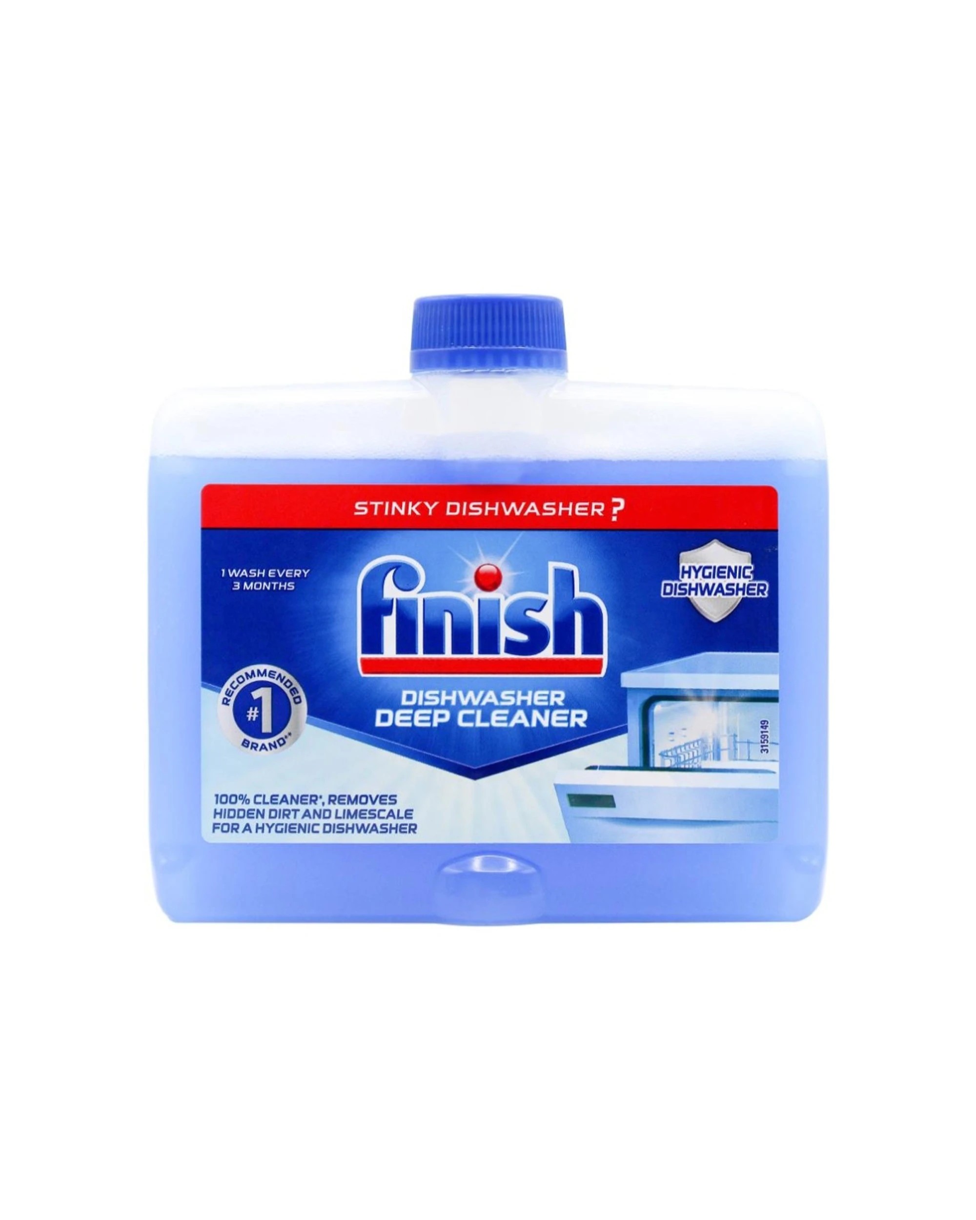 1 Finish Dishwasher Deep Cleaner Liquid Canister 250ml - Limescale Remover, 1 of 3