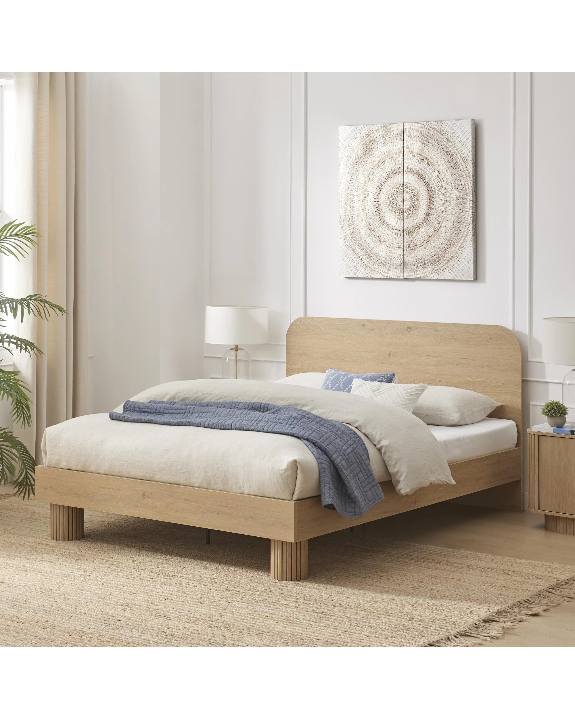 2 Kodu Bed Frame Queen Rounded - Natural, 2 of 8