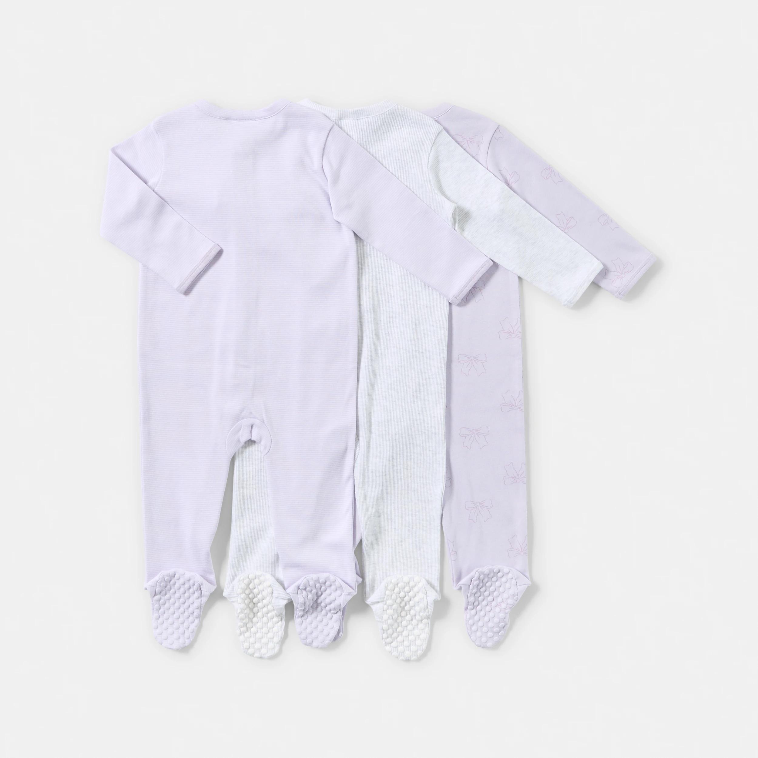 2 3 Pack Coveralls PURPLE BOWS, 2 of 8