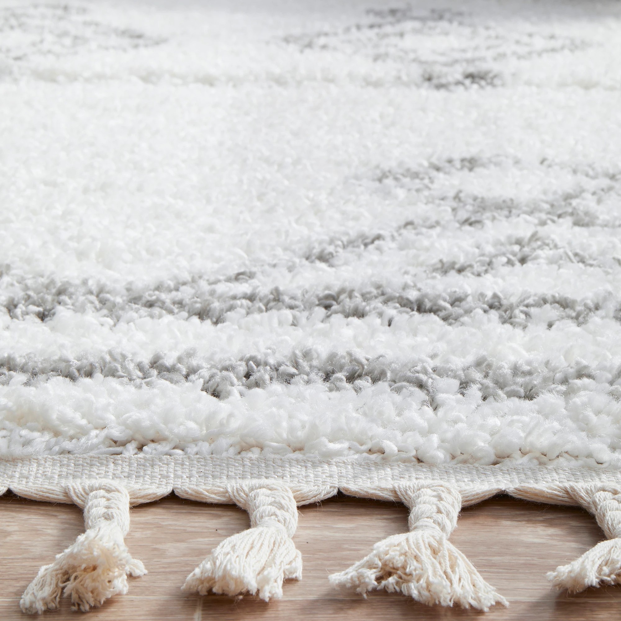 5 Common Ground Rugs Tangier Temara 170x120cm - Small Shag Rug - Natural, 5 of 8