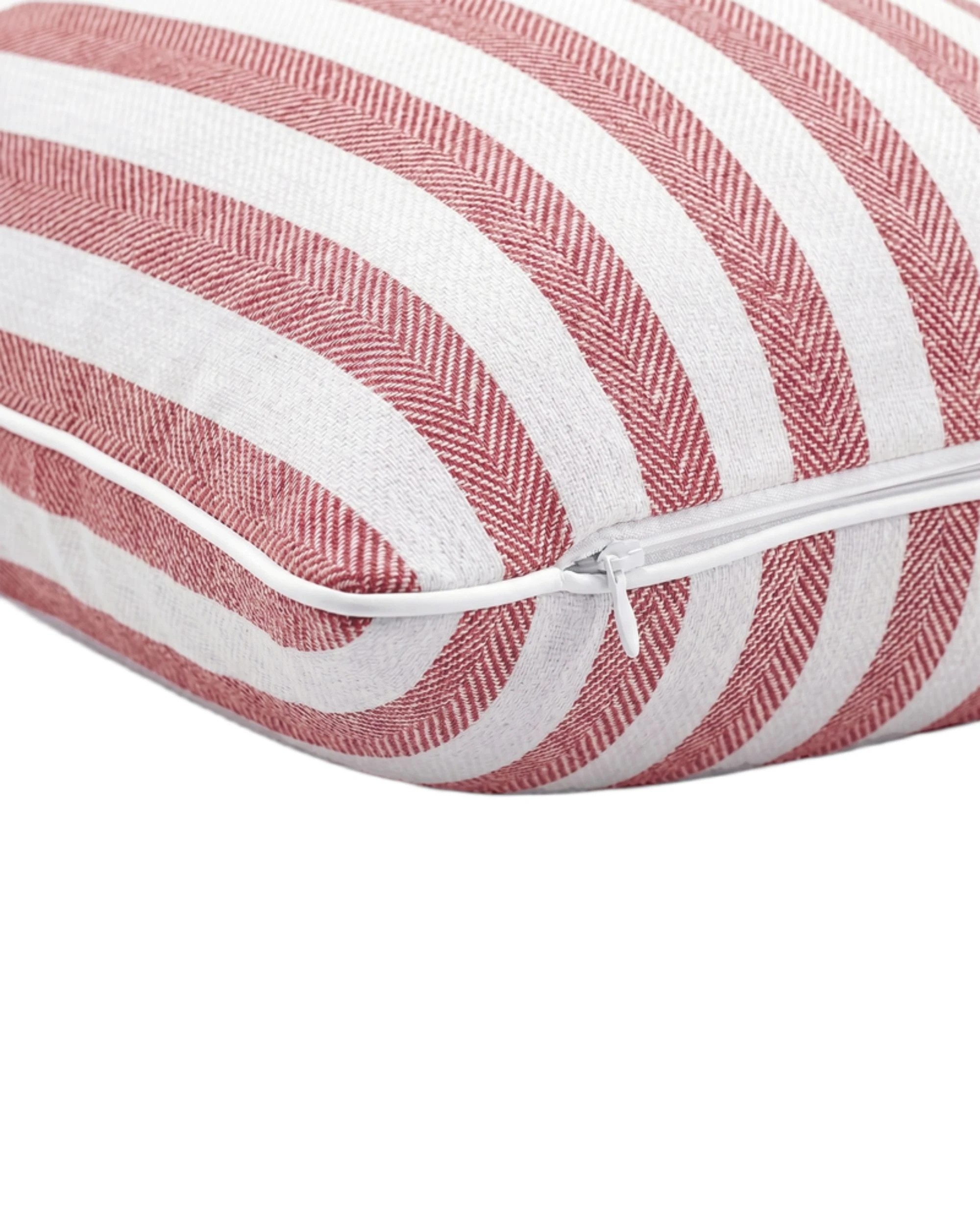 3 Gioia Casa 2-Pack Yarn-Dyed Linen Cotton Cushion Covers 30x50cm - Red, 3 of 3