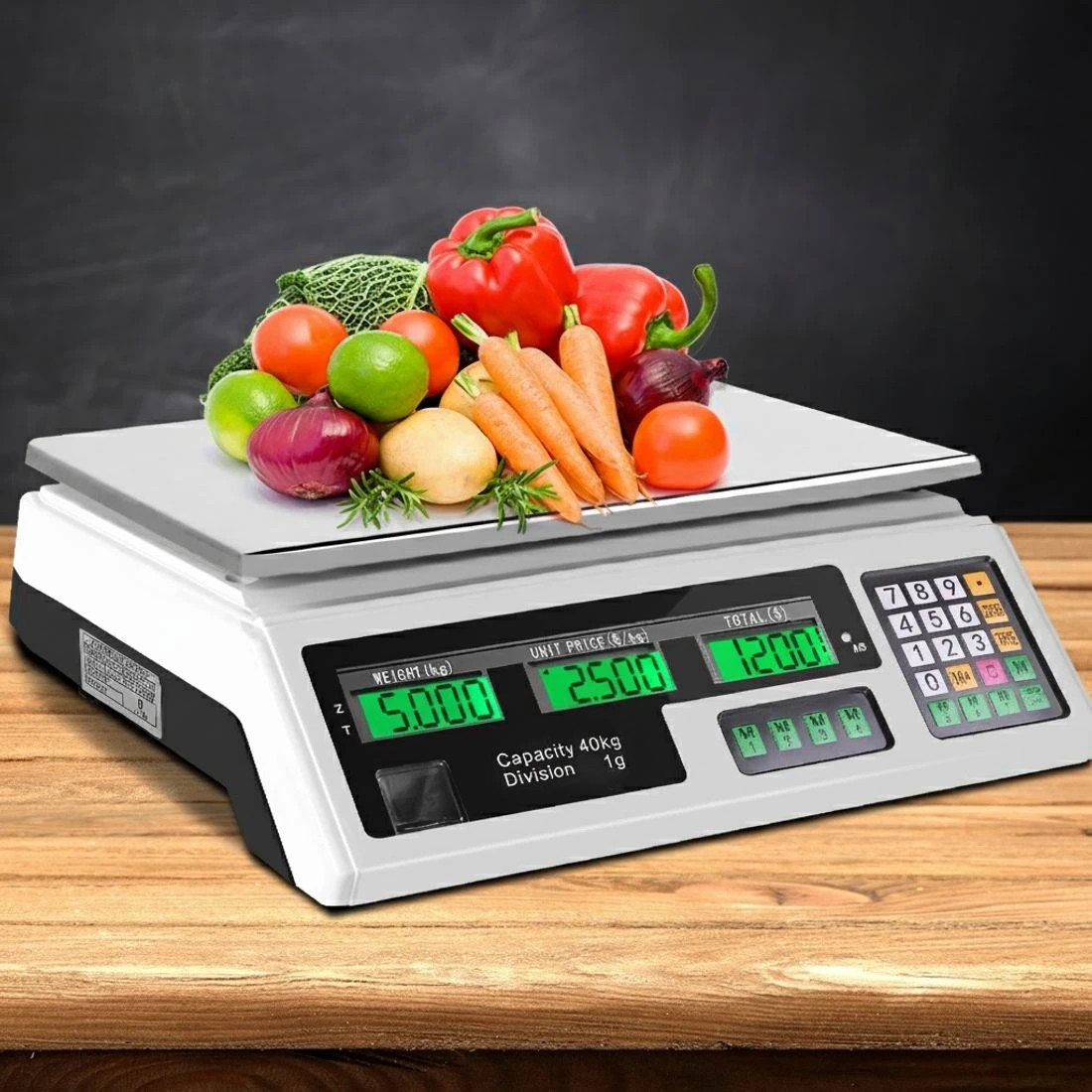 6 Emajin Scales Digital Kitchen 40KG Weighing Scales Platform Scales LCD - White, 6 of 6