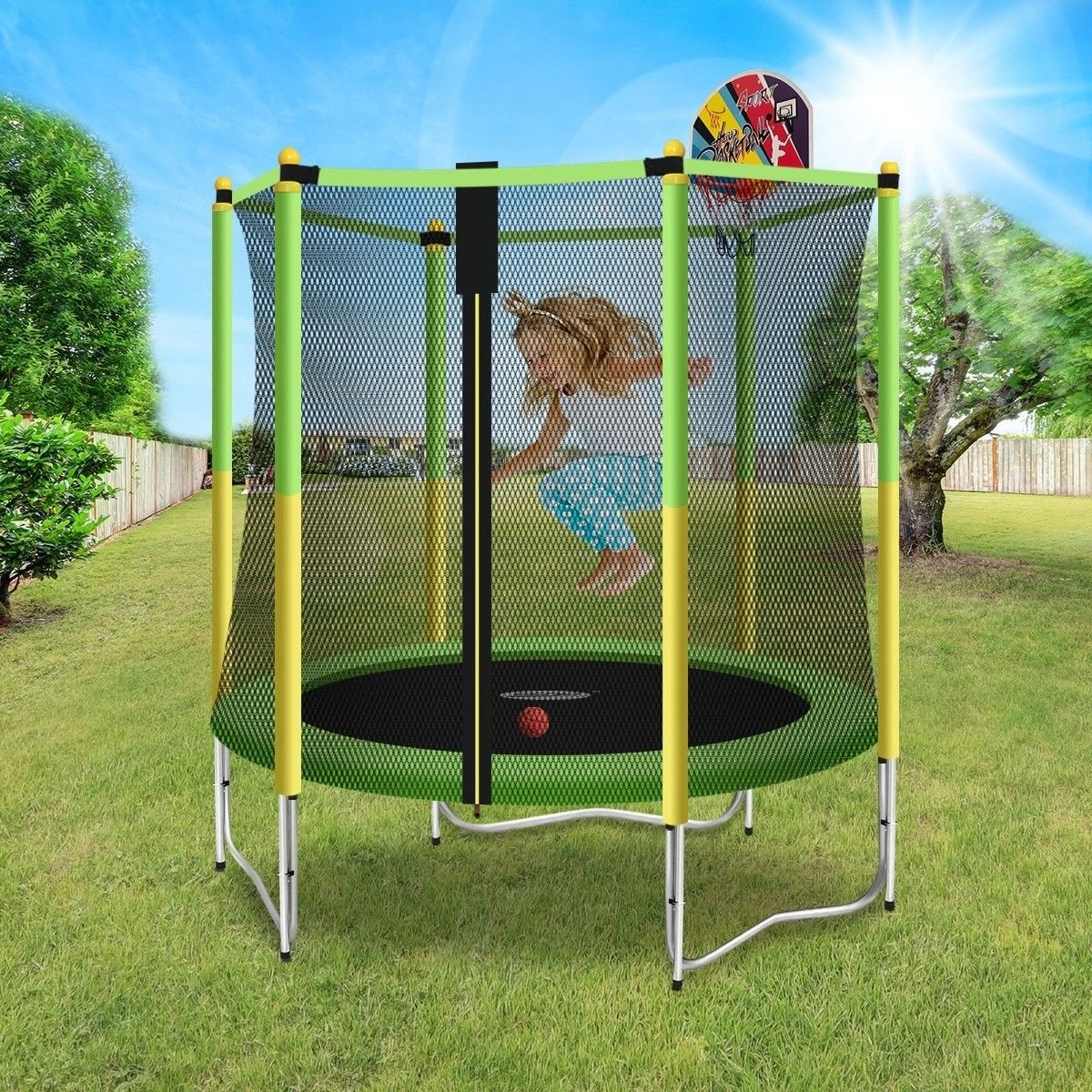 2 Genki 60" Trampoline Rebounder Jumping Gym Equipment, 2 of 5
