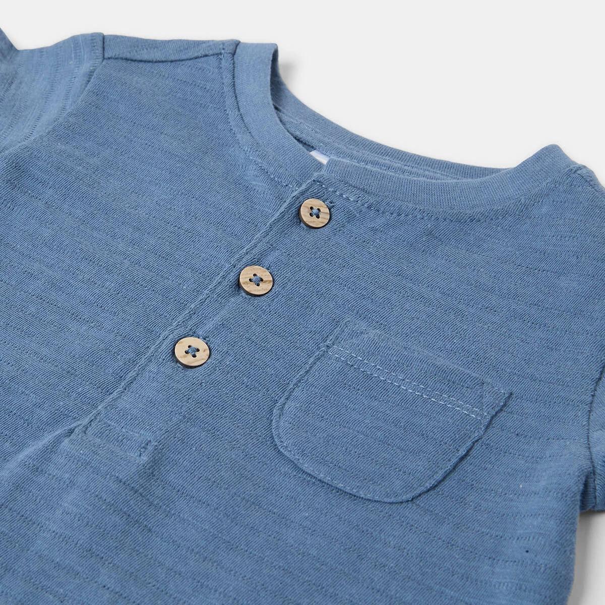 3 Henley Romper Blu Coastl, 3 of 3