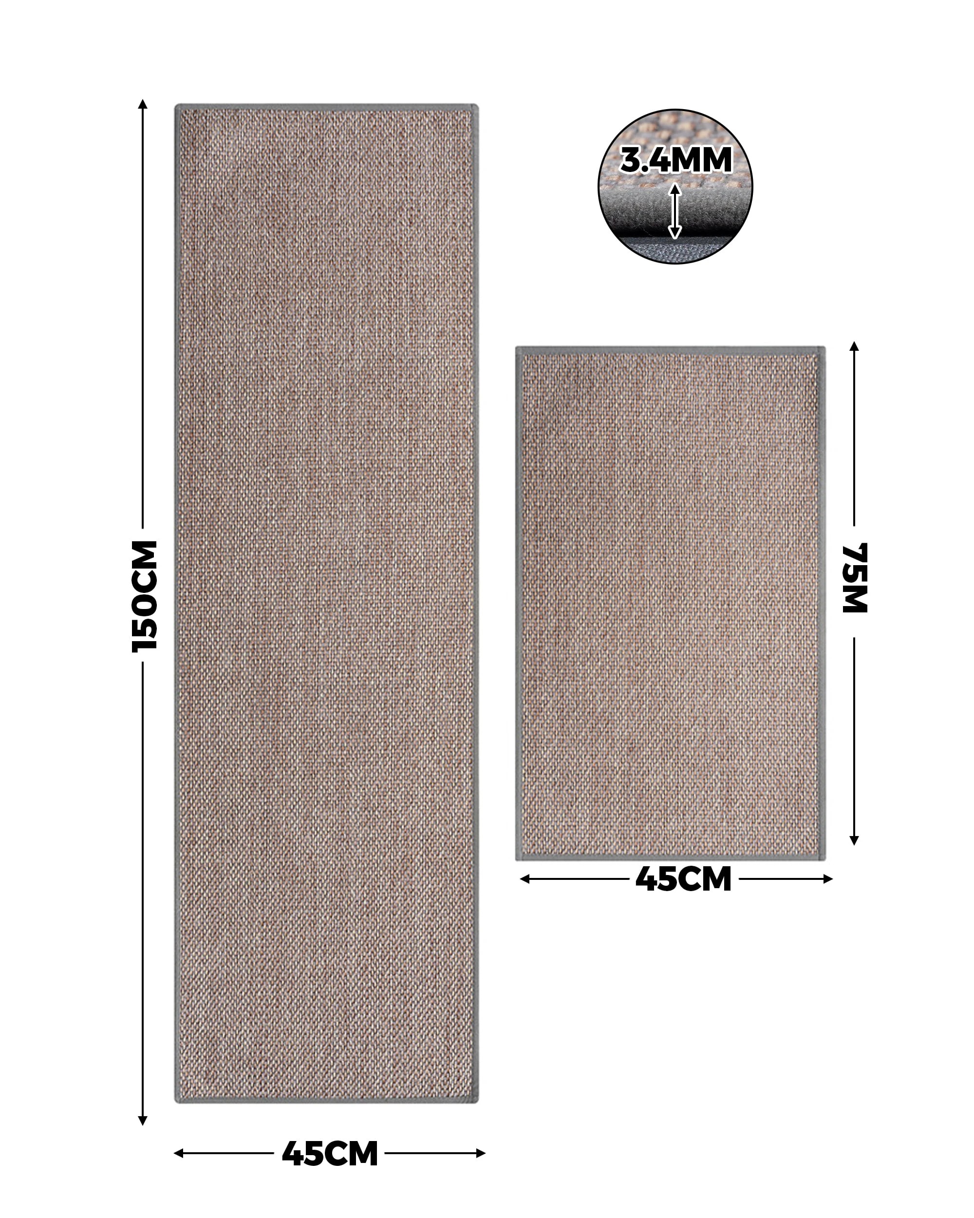 5 ZUNI 2PCS Washable Absorbent Kitchen Mats Non Slip Anti Fatigue for Kitchen Floor Grey, 5 of 7