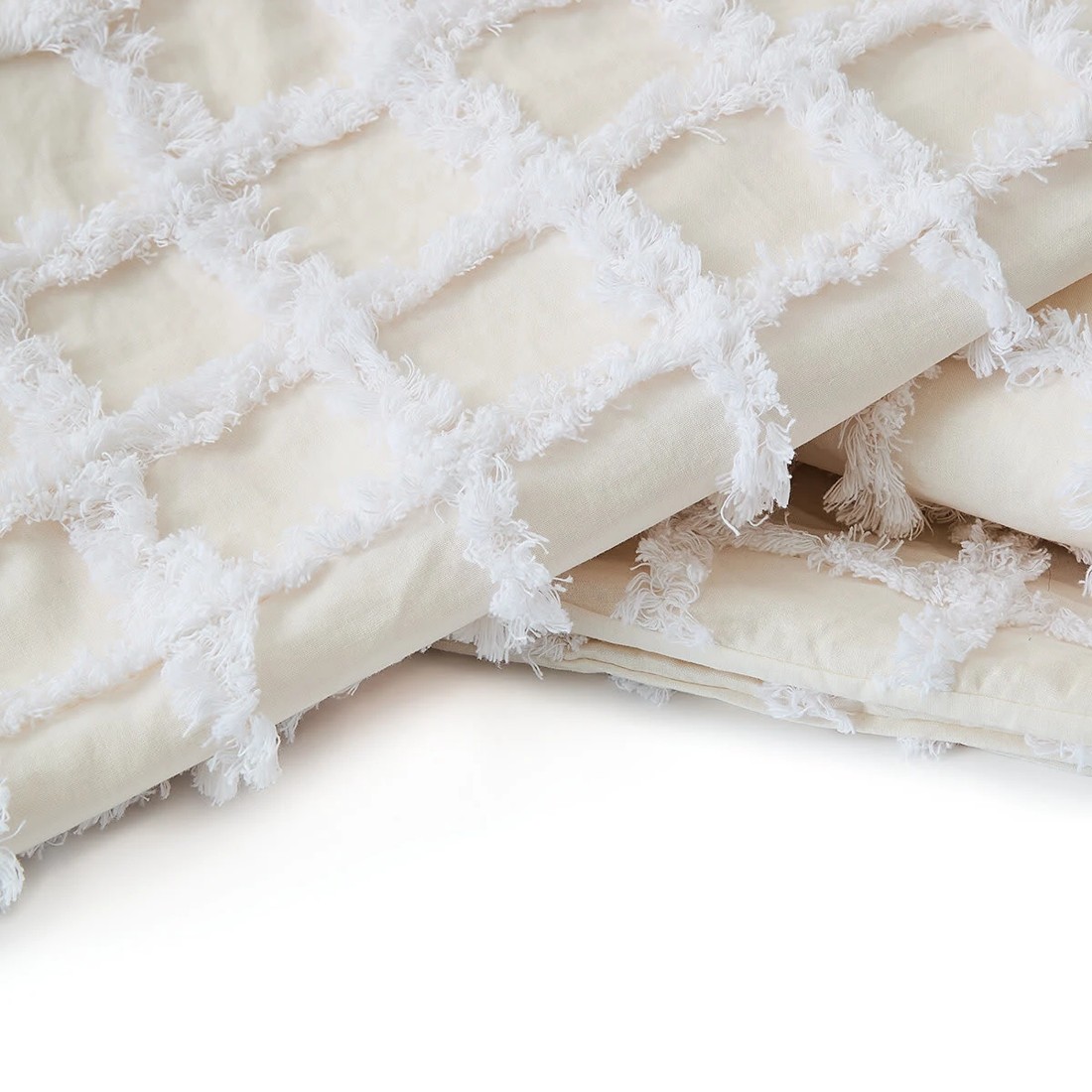 6 Ari Cotton Quilt Cover Set - Super King Bed, White, 6 of 6