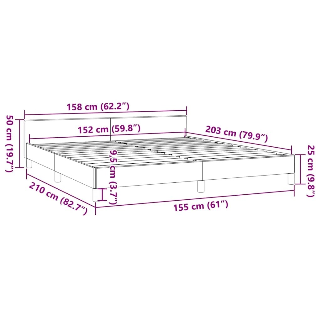 9 Vidaxl Bed - Grey, 9 of 9