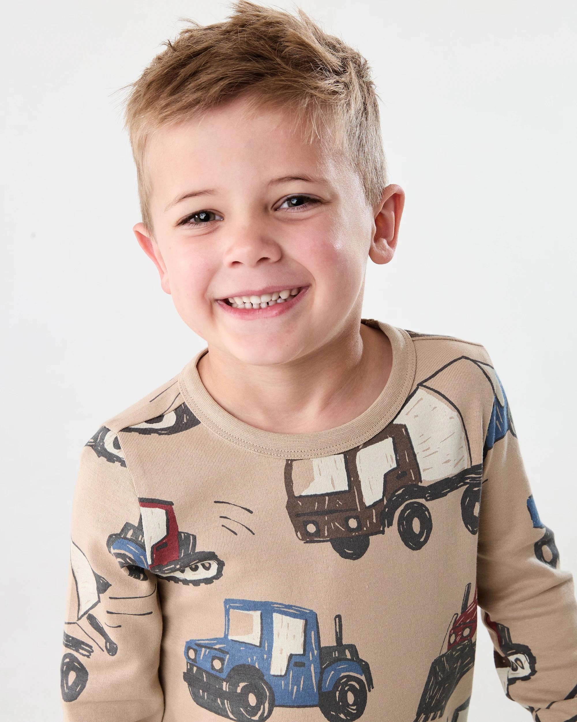 3 Rib Pyjama Set Brn Dig, 3 of 5