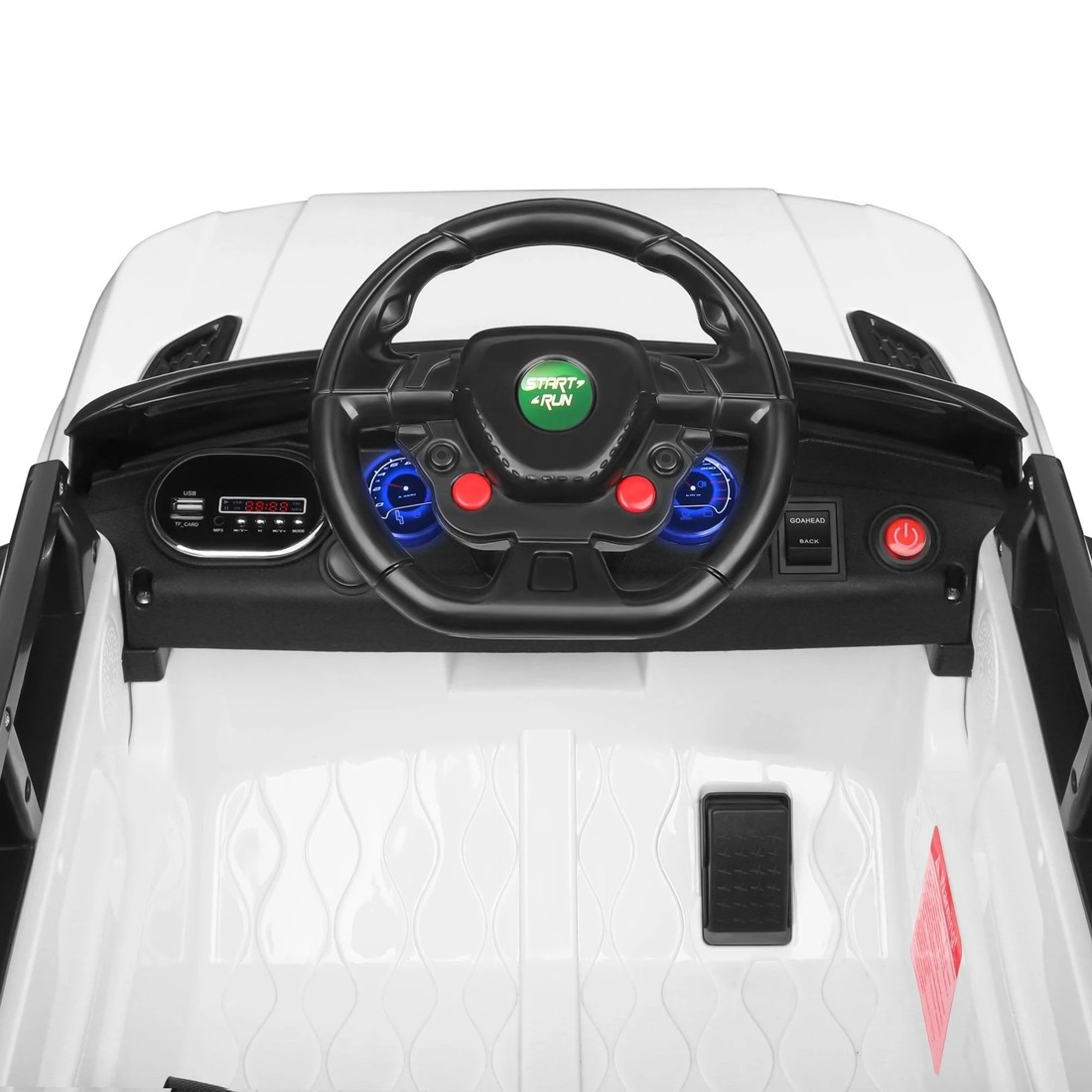 10 Alfordson Kids Ride On Car 12V Eletric Motor Remote Car Toy MP3 LED Light - White, 10 of 10