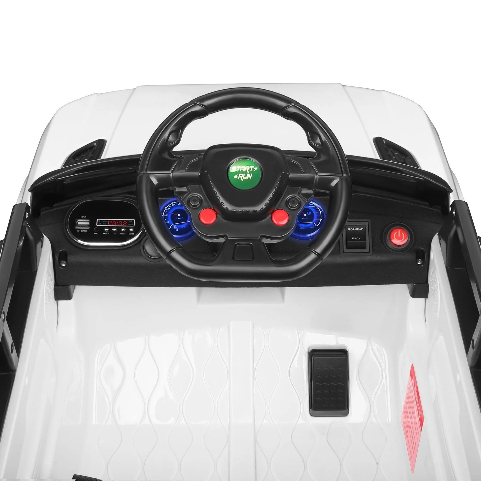 10 Alfordson Kids Ride On Car 12V Eletric Motor Remote Car Toy MP3 LED Light - White, 10 of 10