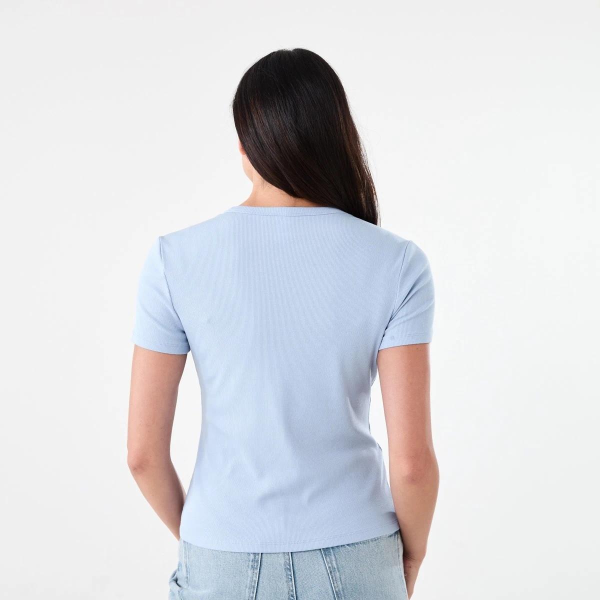 3 Short Sleeve Rib Crew Neck T-shirt BRUNI BLUE, 3 of 5
