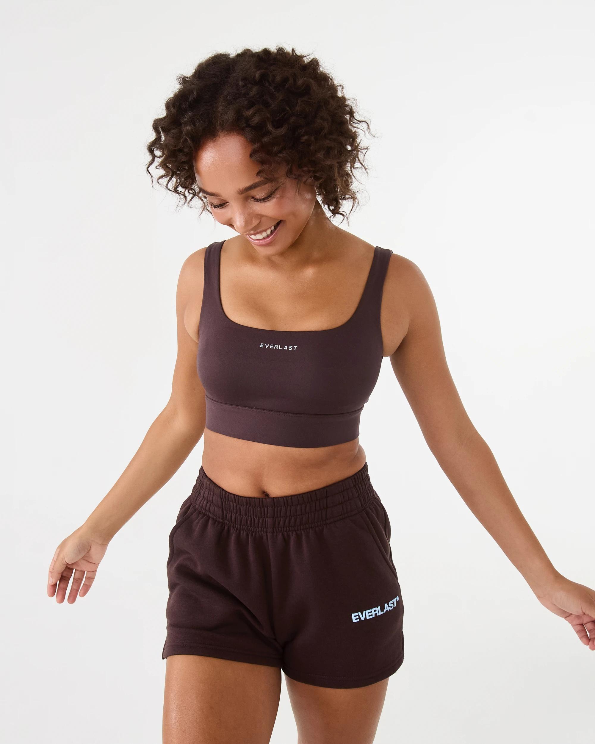 9 Everlast Womens Square Crop Top Coffee, 9 of 9