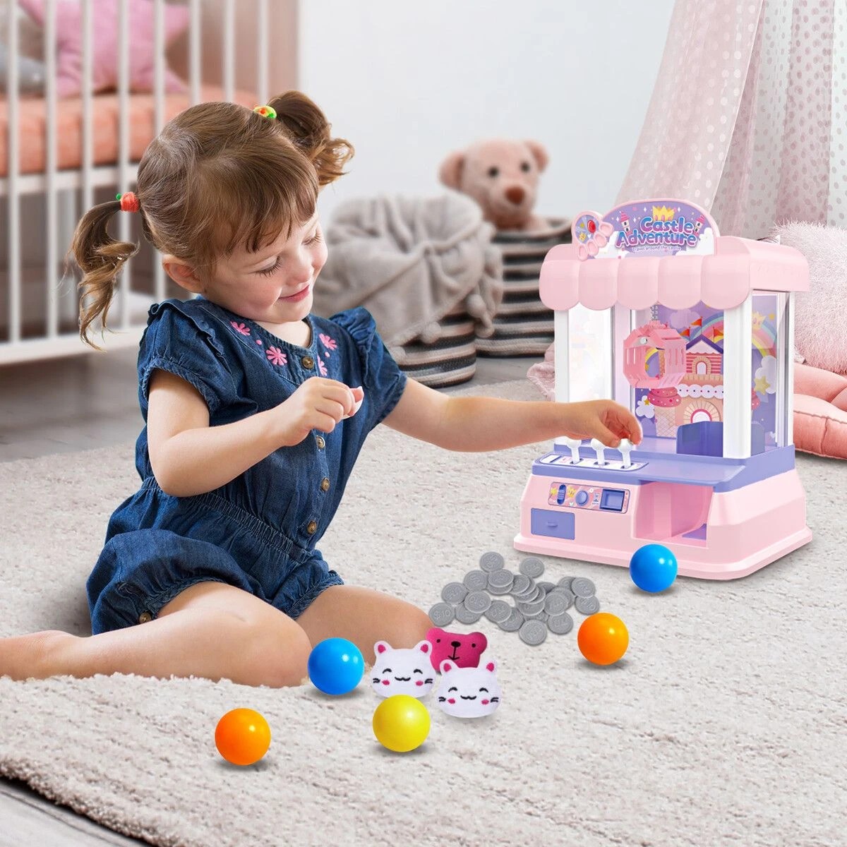 2 AUSWAY Mini Claw Machine Arcade Toy Grabber, 2 of 3