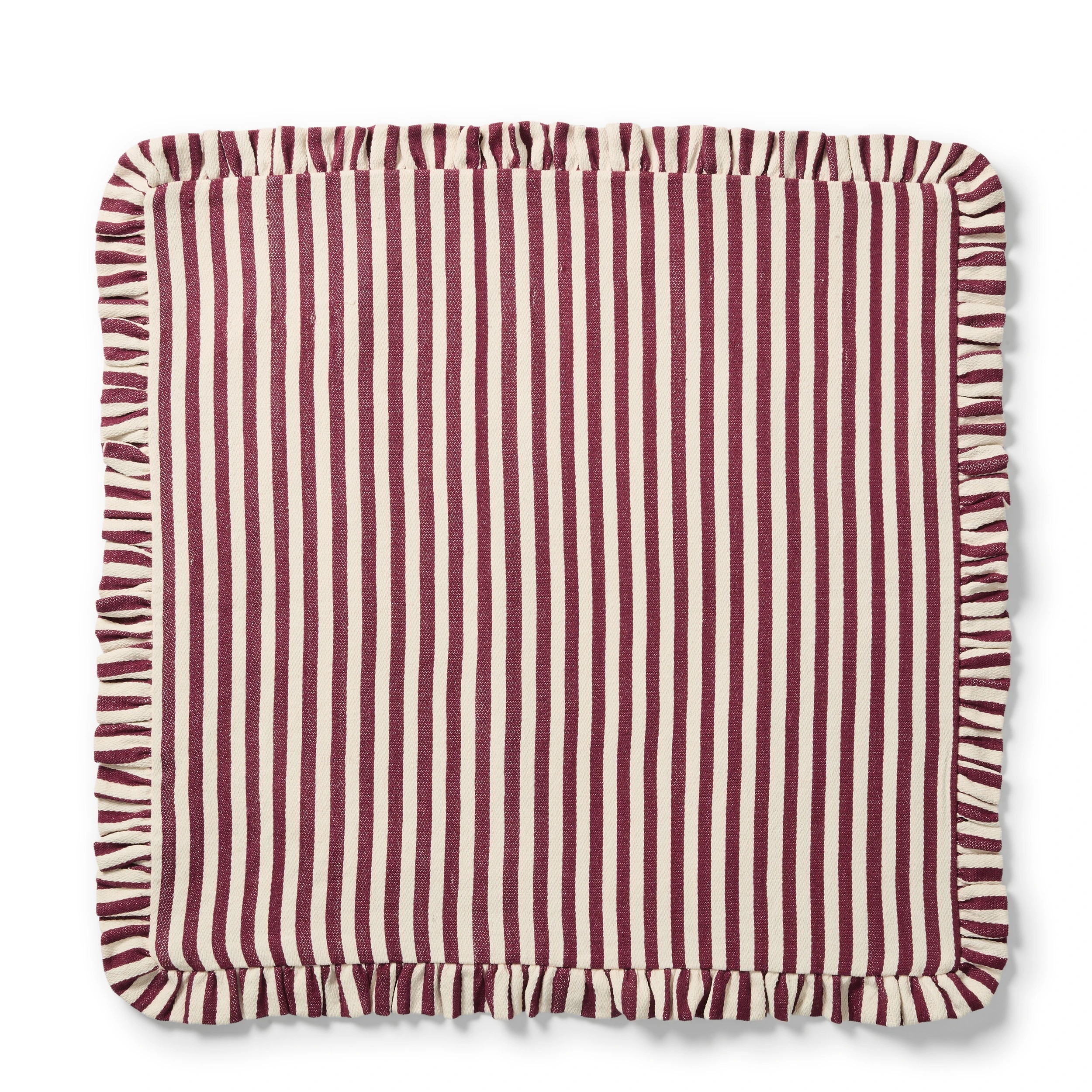 3 60cm Stripe Cushion Cover - Berry, 3 of 6