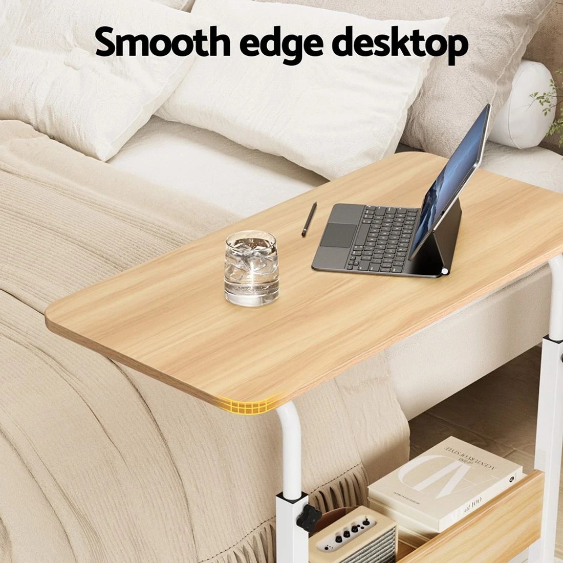 5 Artiss Laptop Desk Portable Sit Stand Desks Height Adjustable Workstation 80CM - Brown, 5 of 6