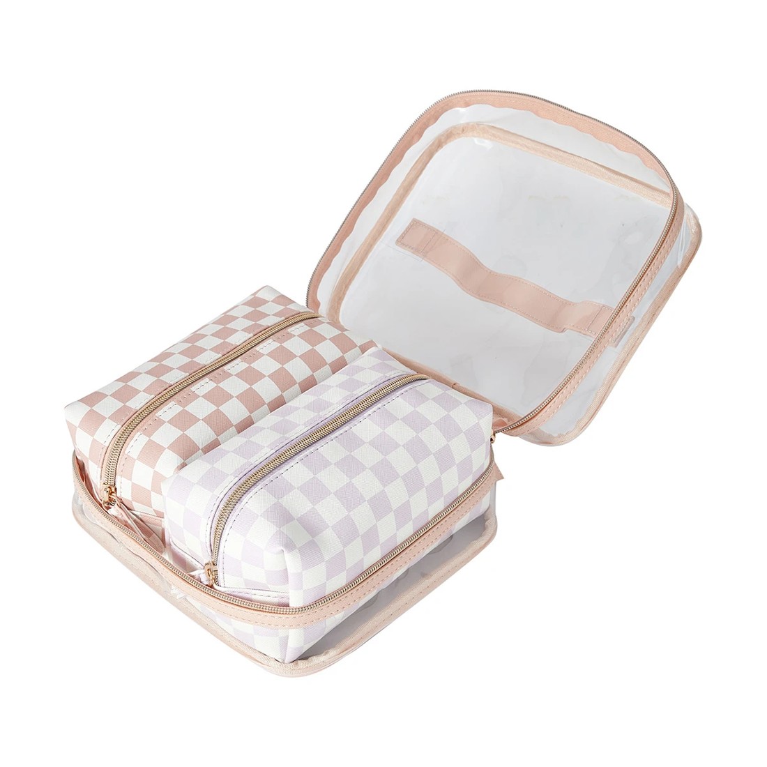 5 OXX Cosmetics 3 Piece Travel Bag Set - Checkerboard, 5 of 8