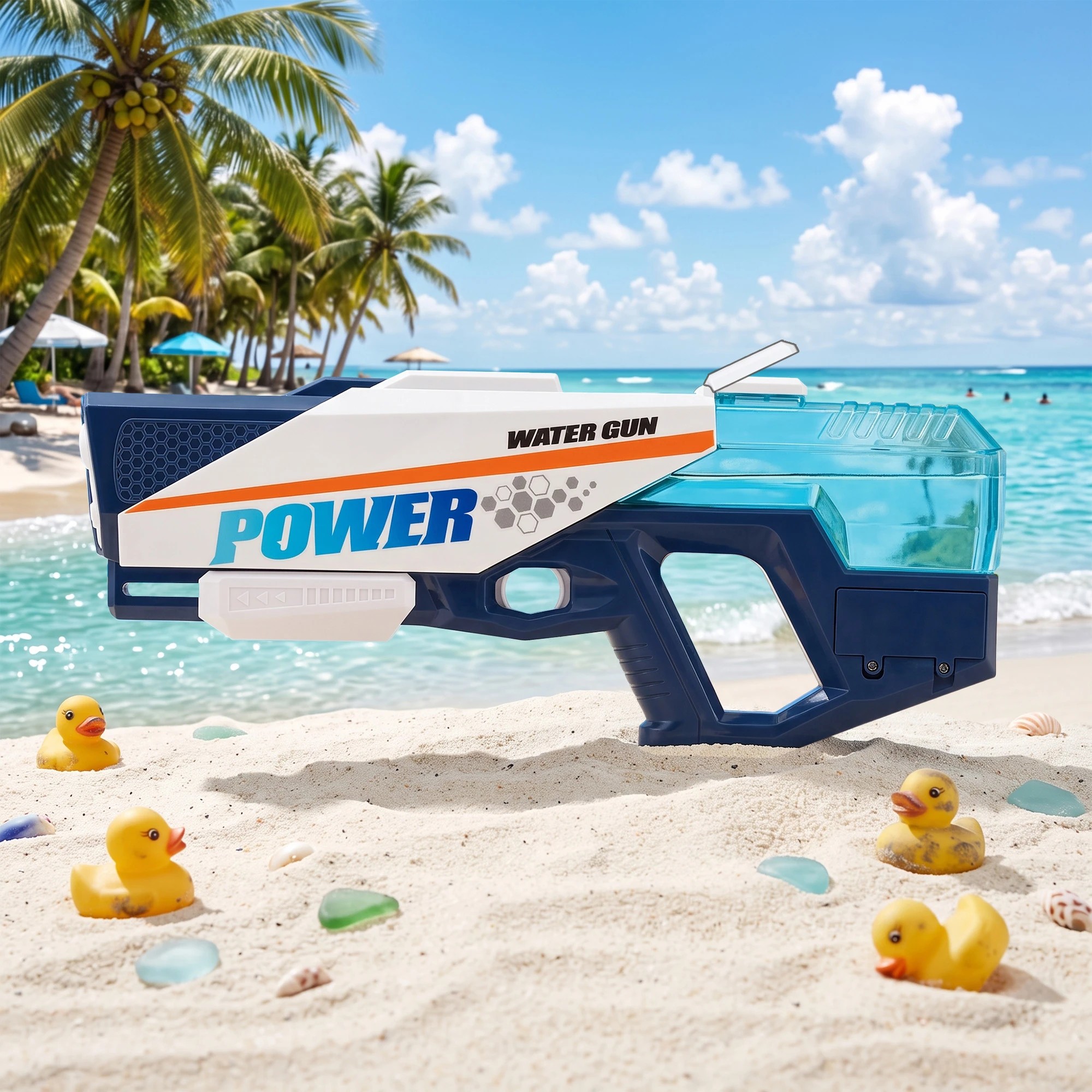 4 Keezi Kids Water Gun Fast Filling 600cc Water Tank Blaster Toy for Outdoor Pool Beach Play - Blue, 4 of 9