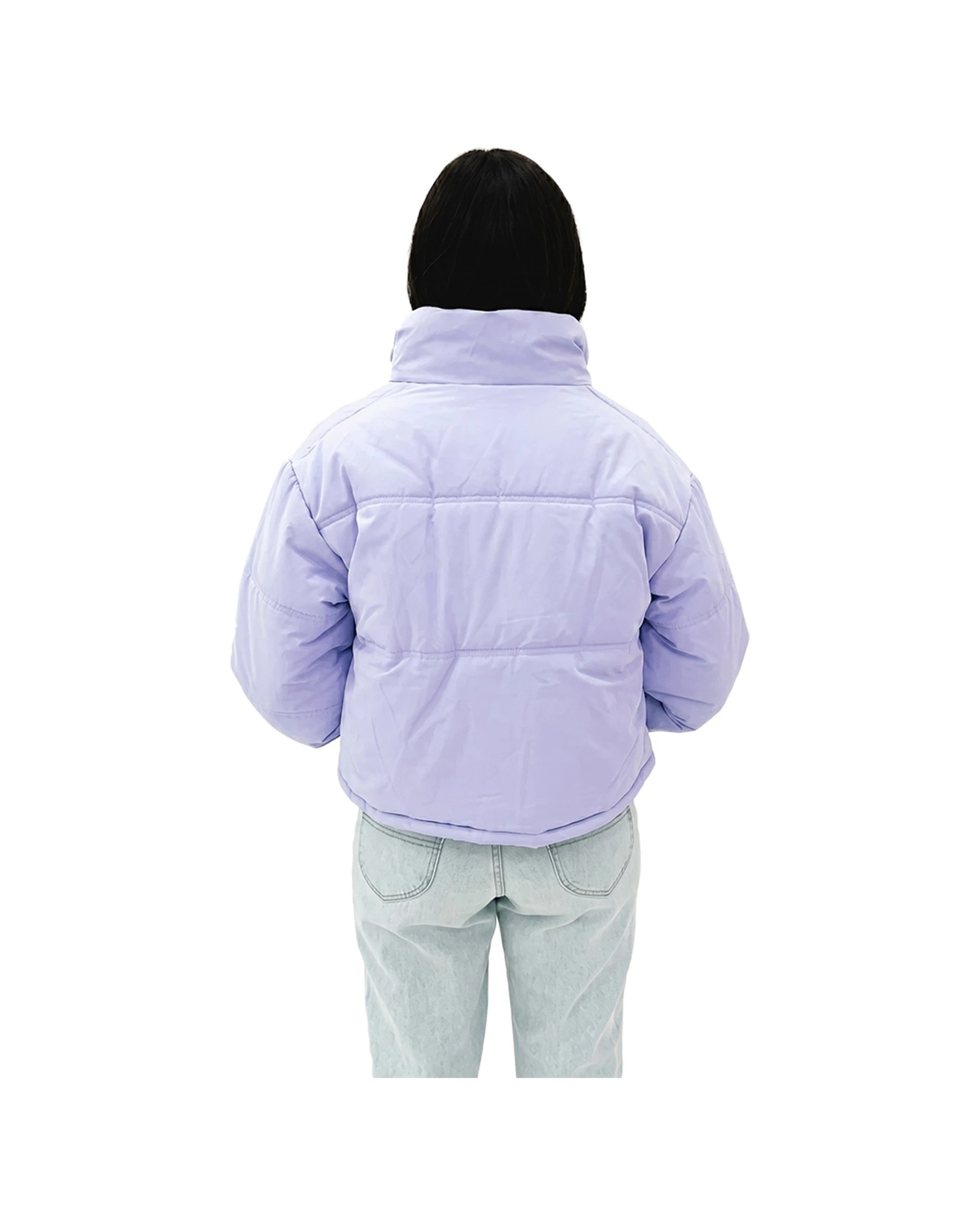 2 All About Eve Womens Aspen Crop Zipped Puffer Jacket - One Size - Blue, 2 of 2