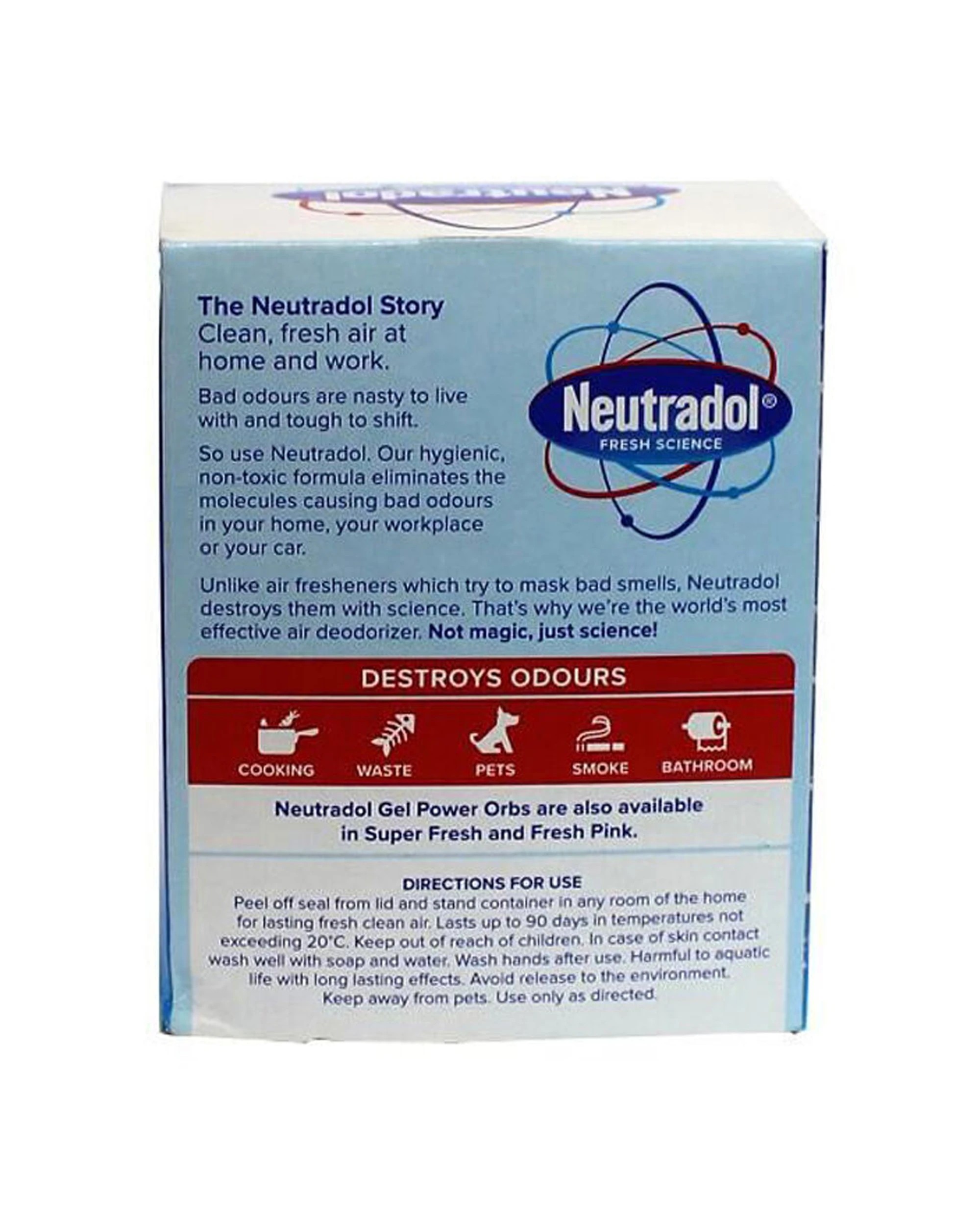 4 Neutradol 6PK Gel Power Orb Odour Deodoriser Freshener 140g Original - White, 4 of 4