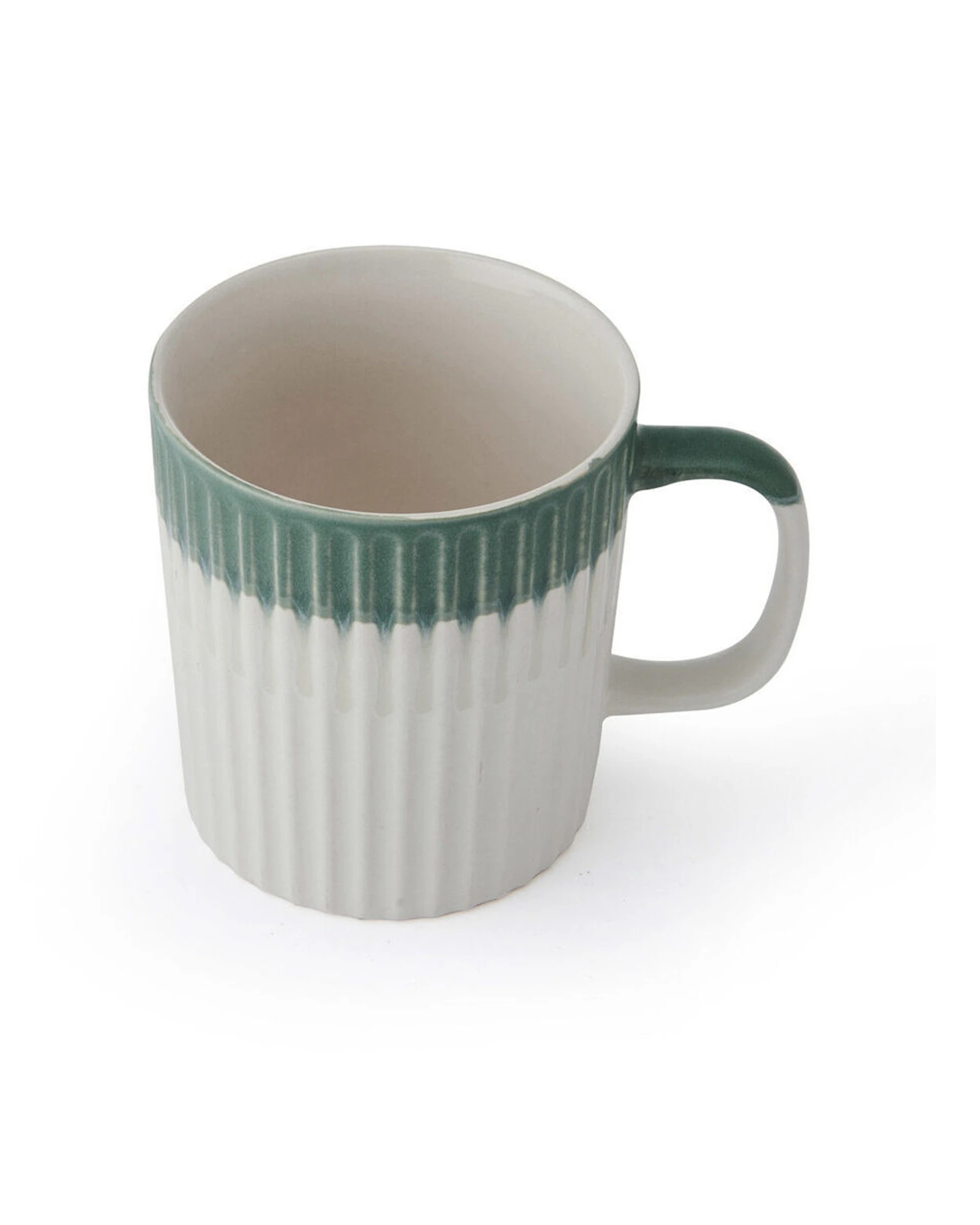 3 Mikasa 4PK Textured Coffee Mug Cup Stoneware 410ml - Green, 3 of 8