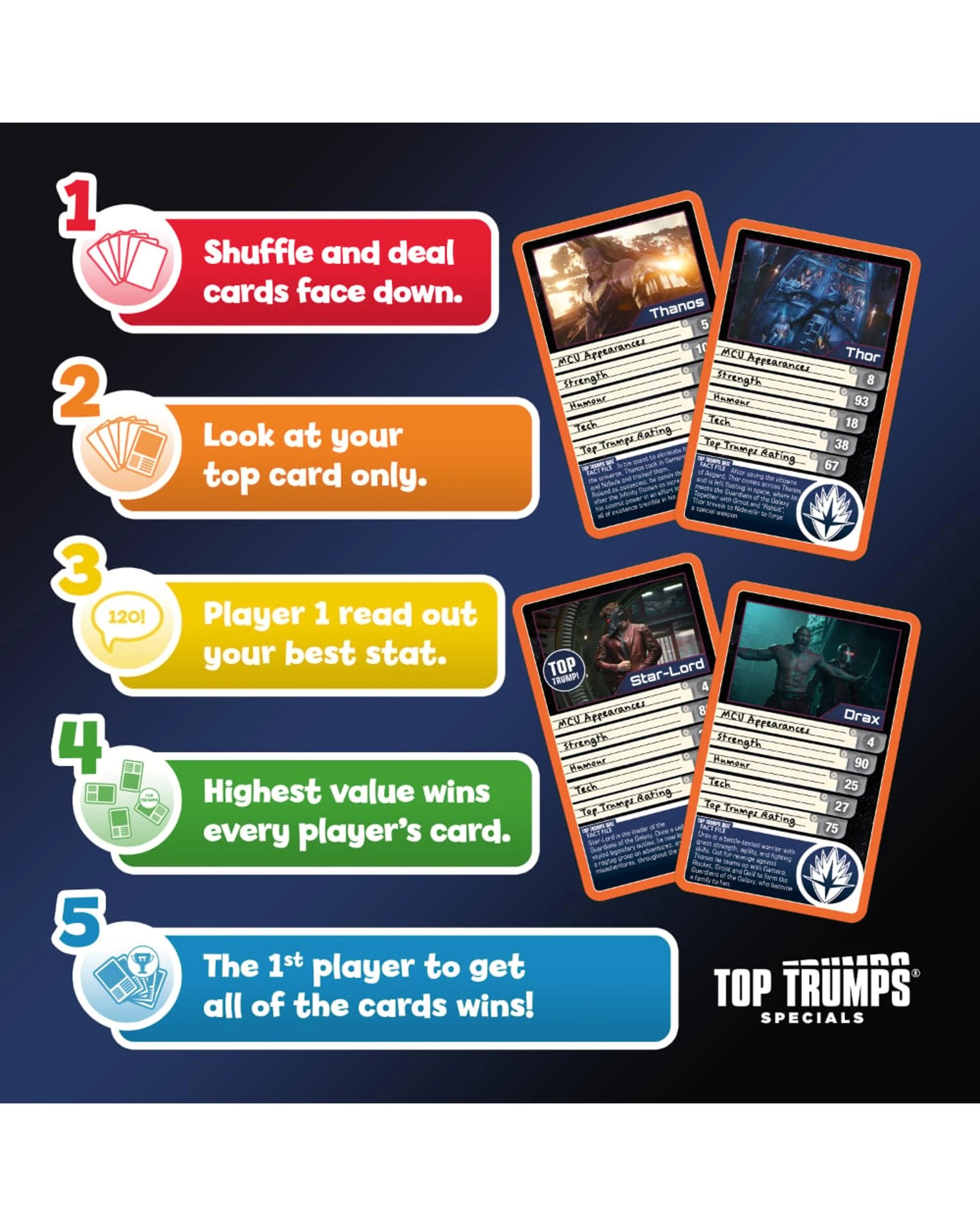 5 Top Trumps Marvel Guardians of the Galaxy Card Game, 5 of 5