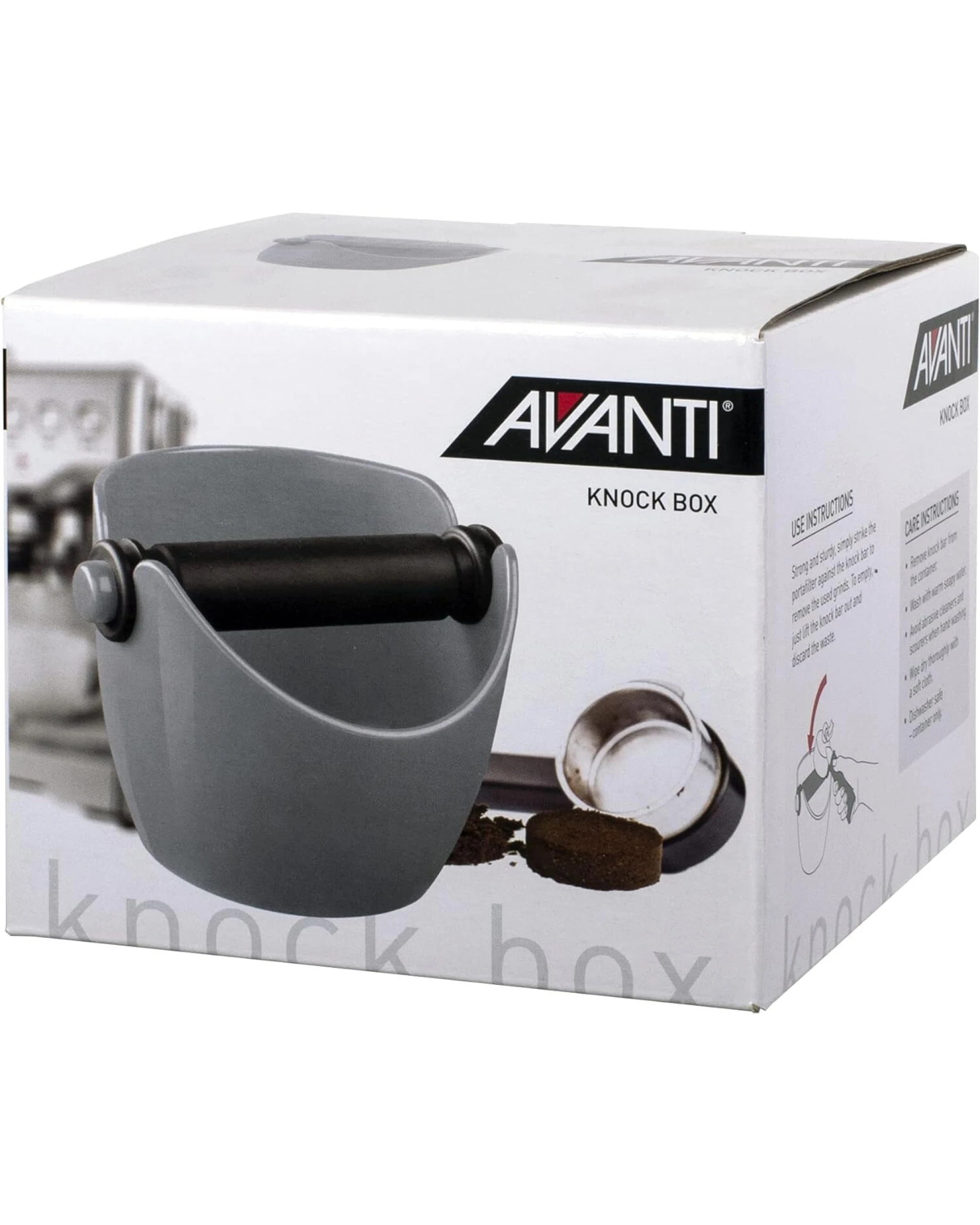 2 Avanti Coffee Espresso Grinds Waste Tamp Knock Box Bin Bucket Container in Silver, 2 of 4