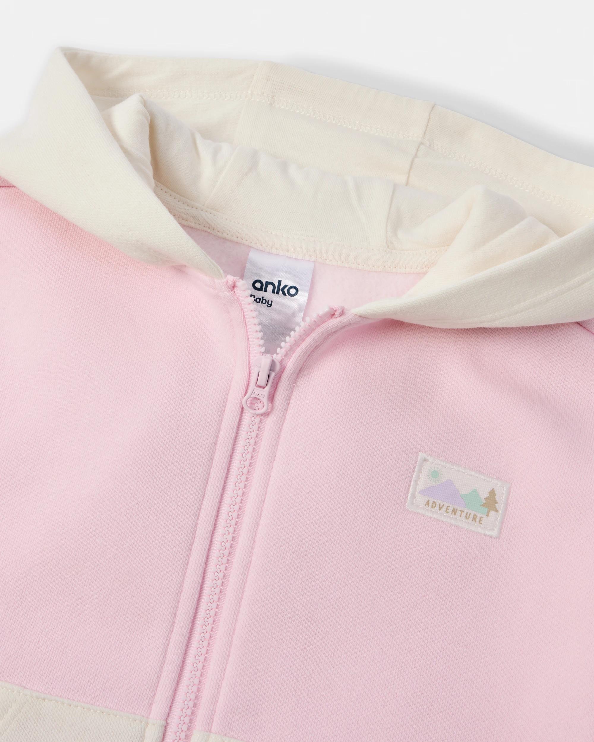 3 Zip Through Hoodie Pnk Ad Bdg, 3 of 3