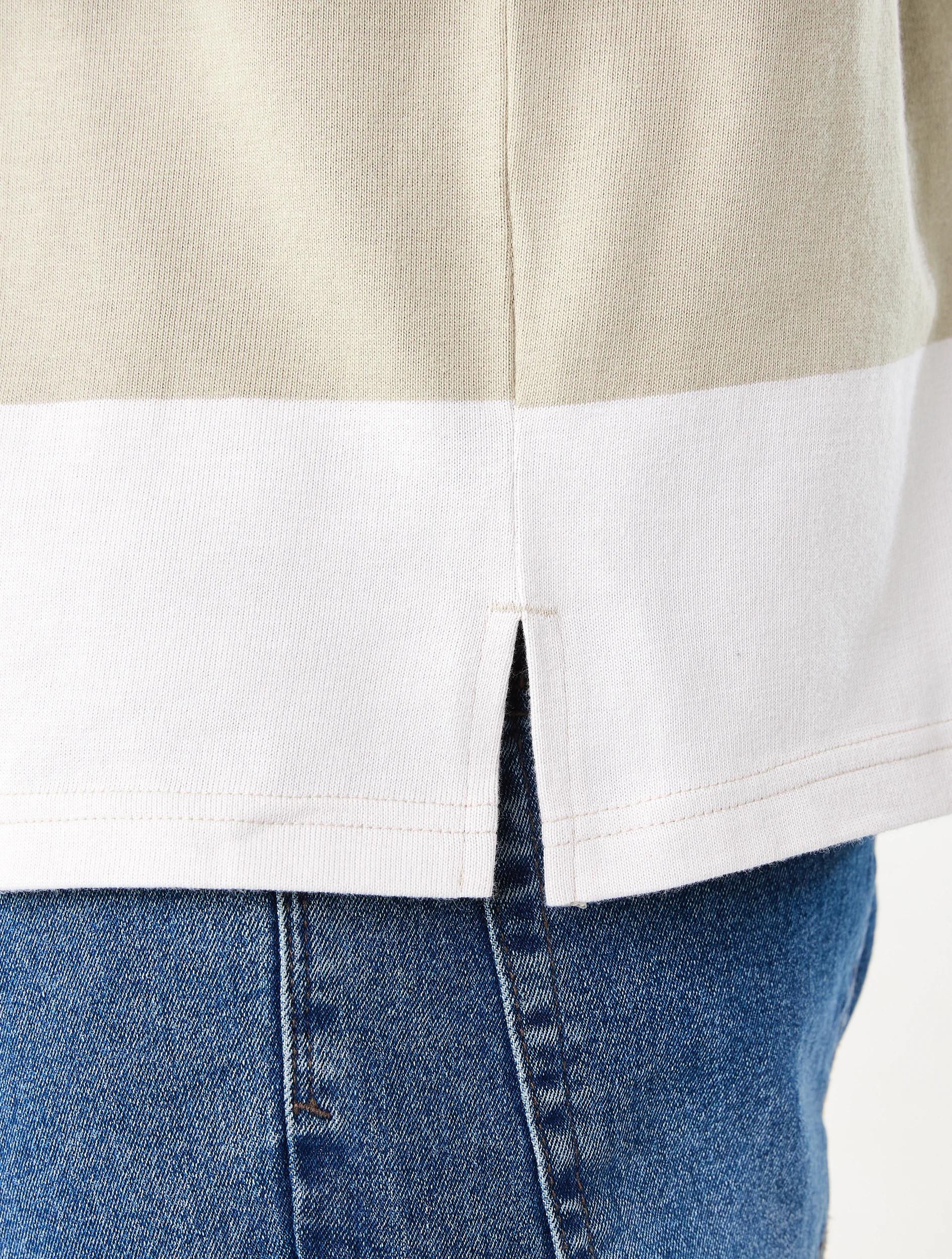 6 Long Sleeve Striped Rugby T-shirt Bge Stripe, 6 of 7