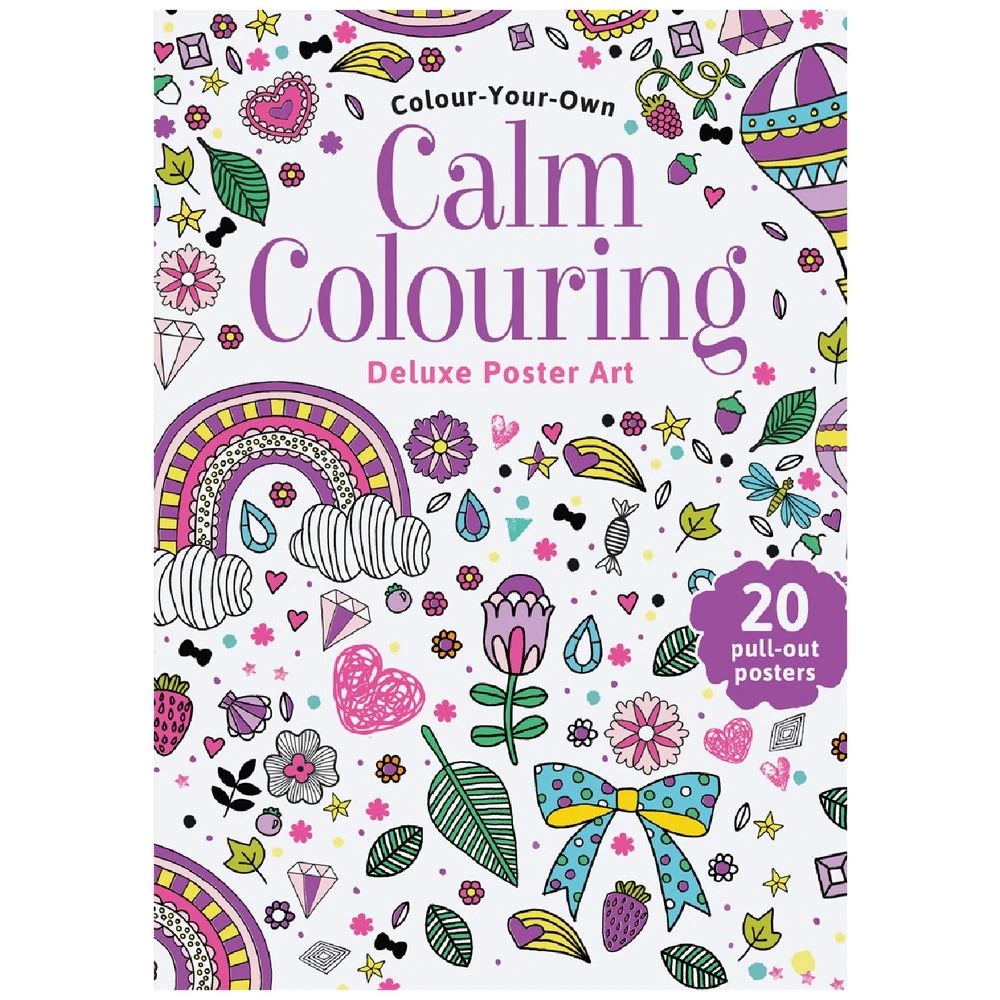 1 Lake Press Deluxe Poster Art Book Calm Colouring, 1 of 4