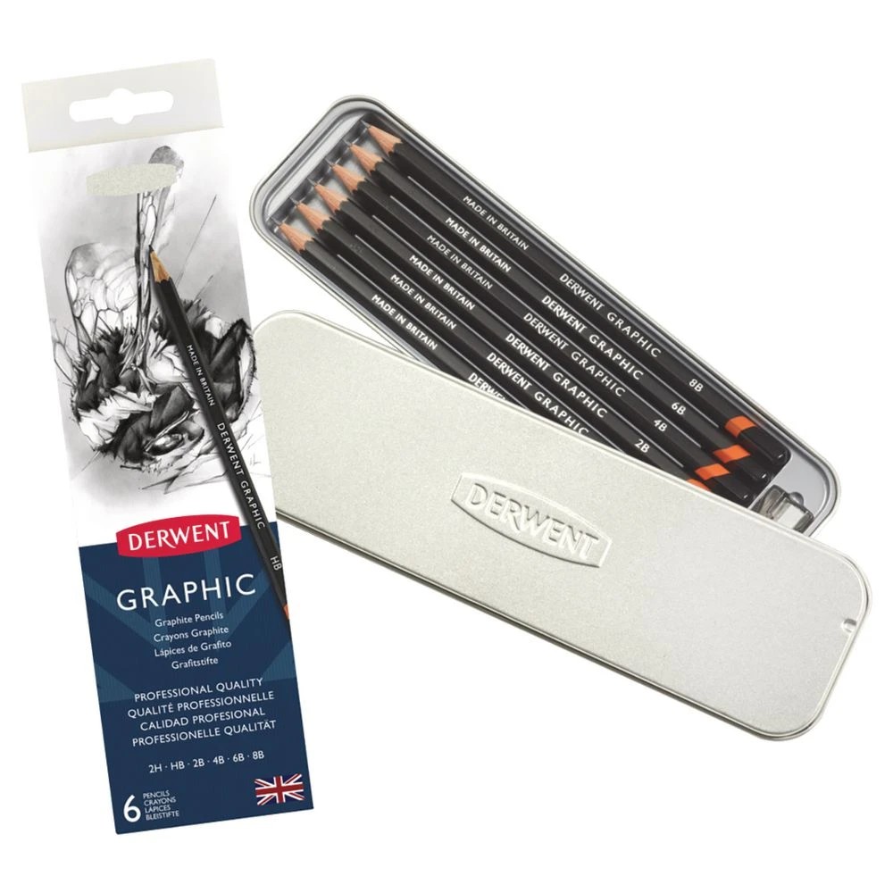 4 Derwent Graphic Tin 6 Pack, 4 of 4