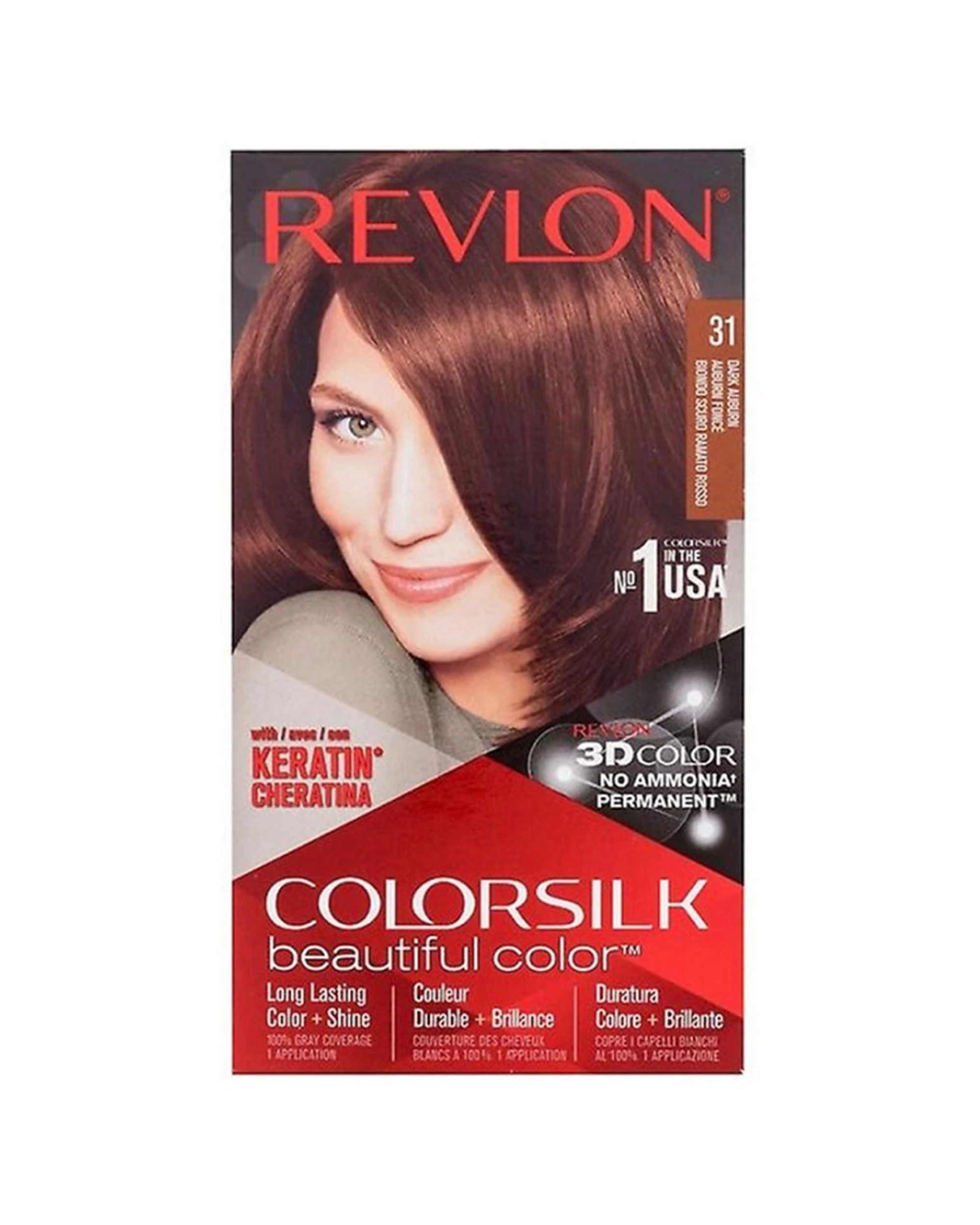 1 Revlon ColorSilk Beautiful Color - 31 Dark Auburn, 1 of 1
