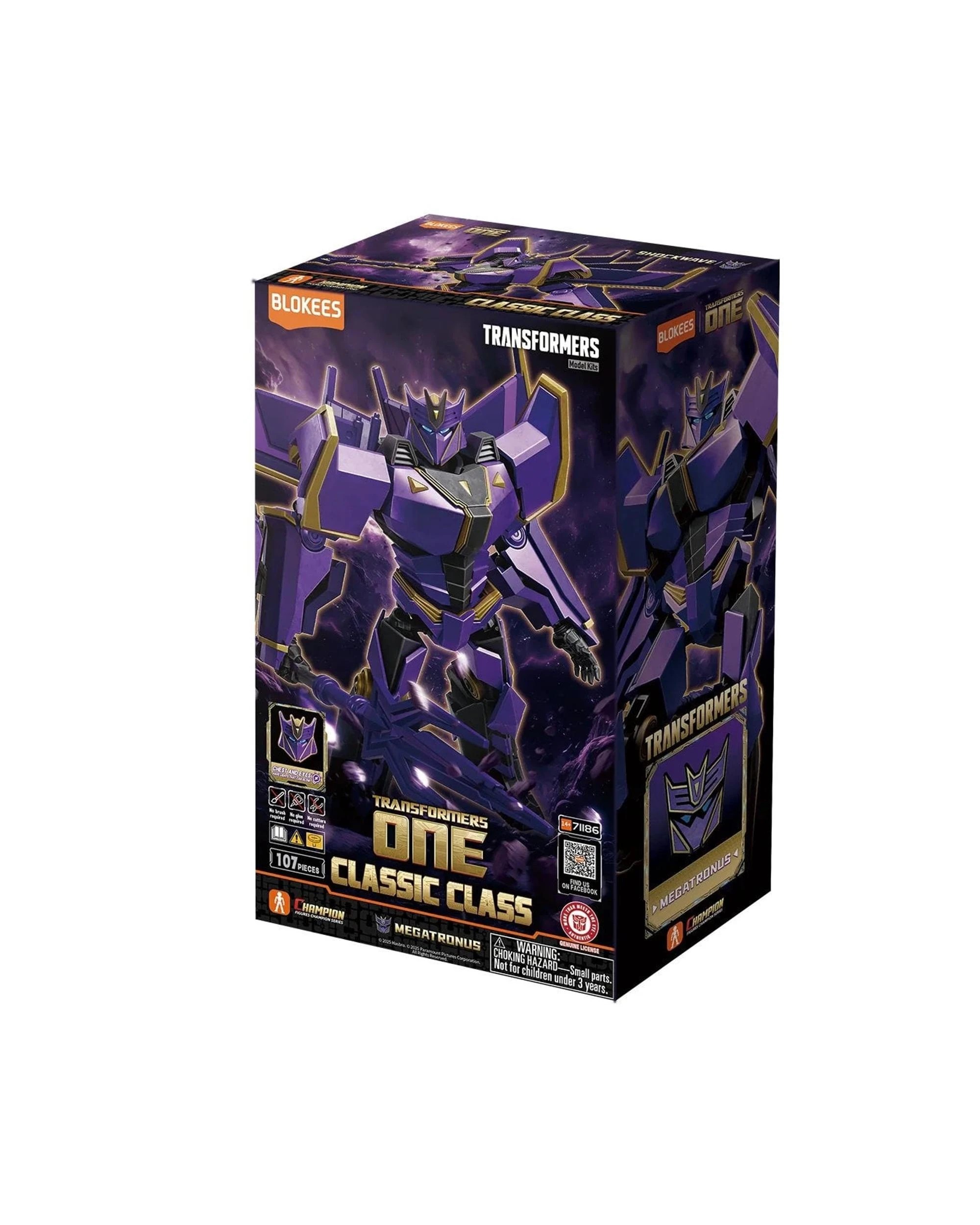 1 Blokees Transformers Classic Class 20 Megatronus Model Kit, 1 of 5