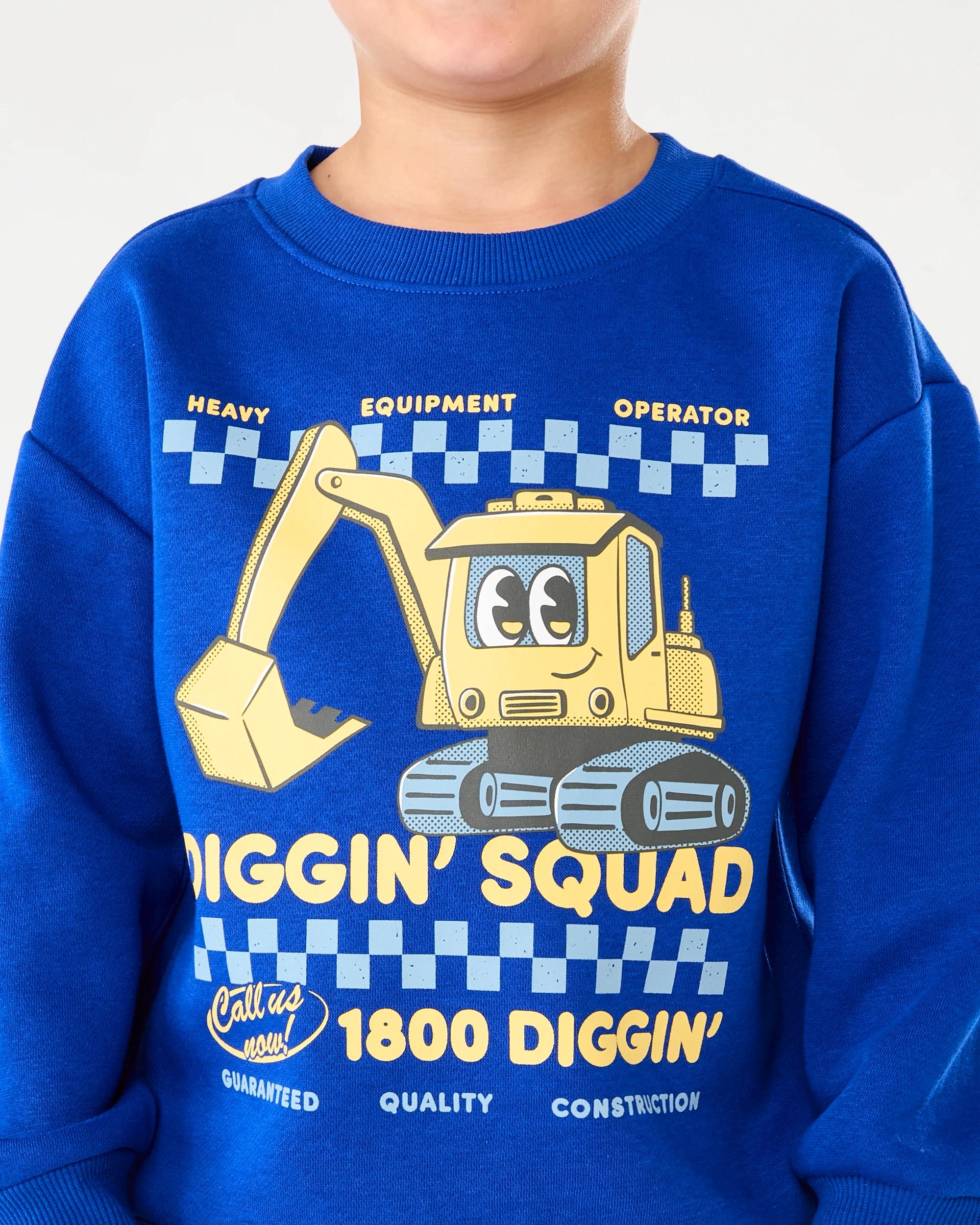 5 Print Crew Neck Sweatshirt Blu Digger, 5 of 7