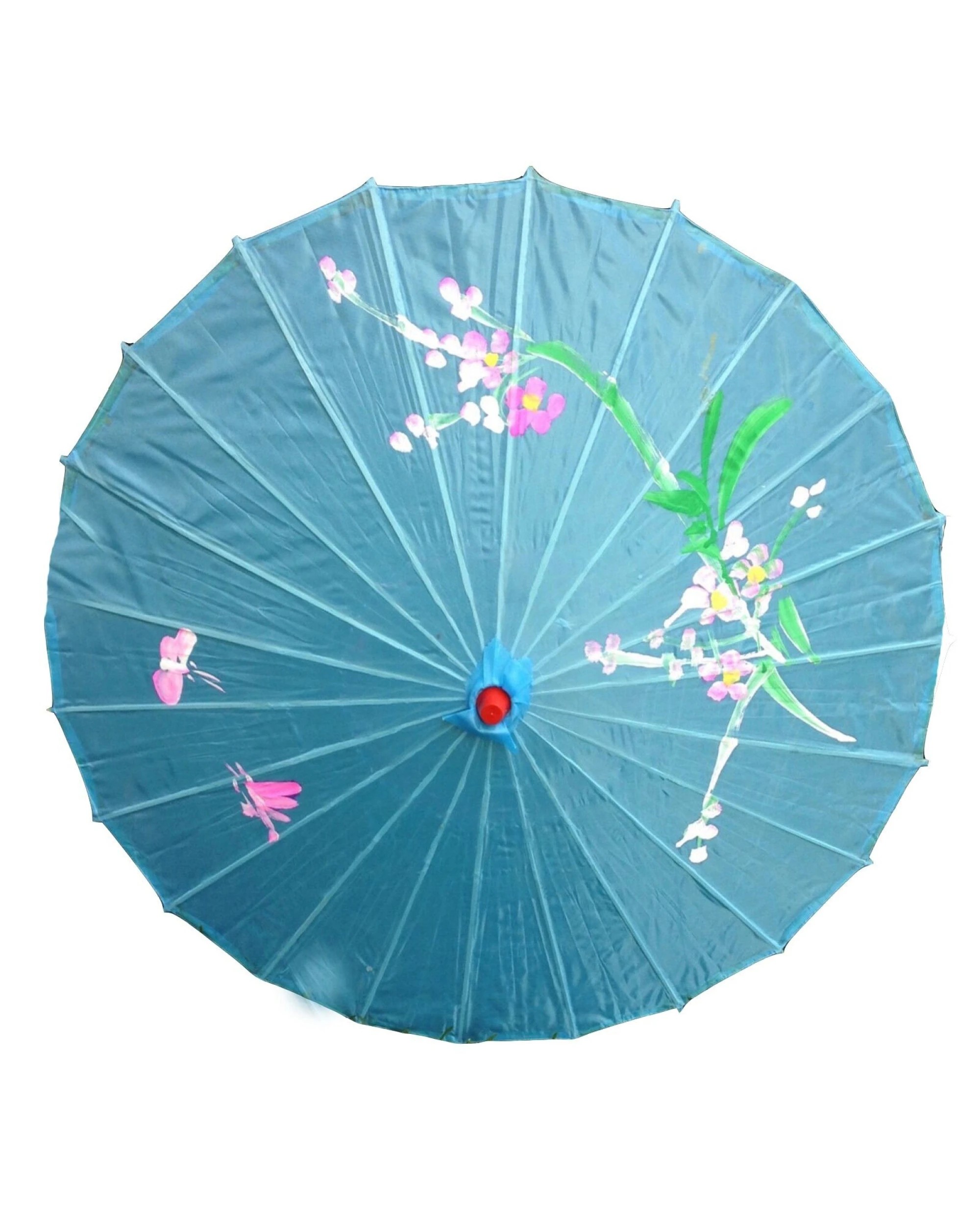 2 BR Costumes Bamboo Parasol Umbrella Japanese Flower Pattern 6 Pack, 2 of 2