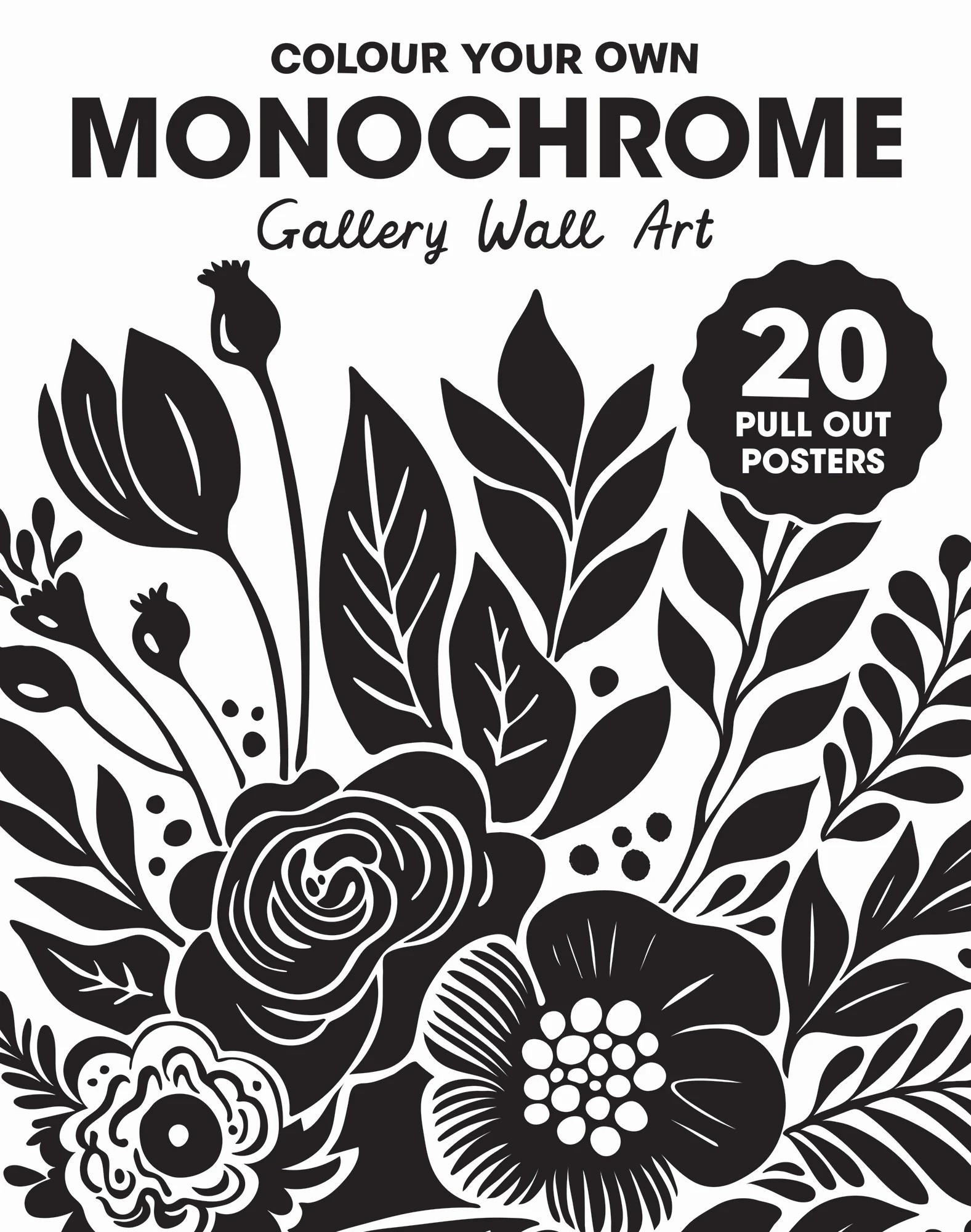 1 Colour Your Own Monochrome Gallery Wall Art - Book, 1 of 3