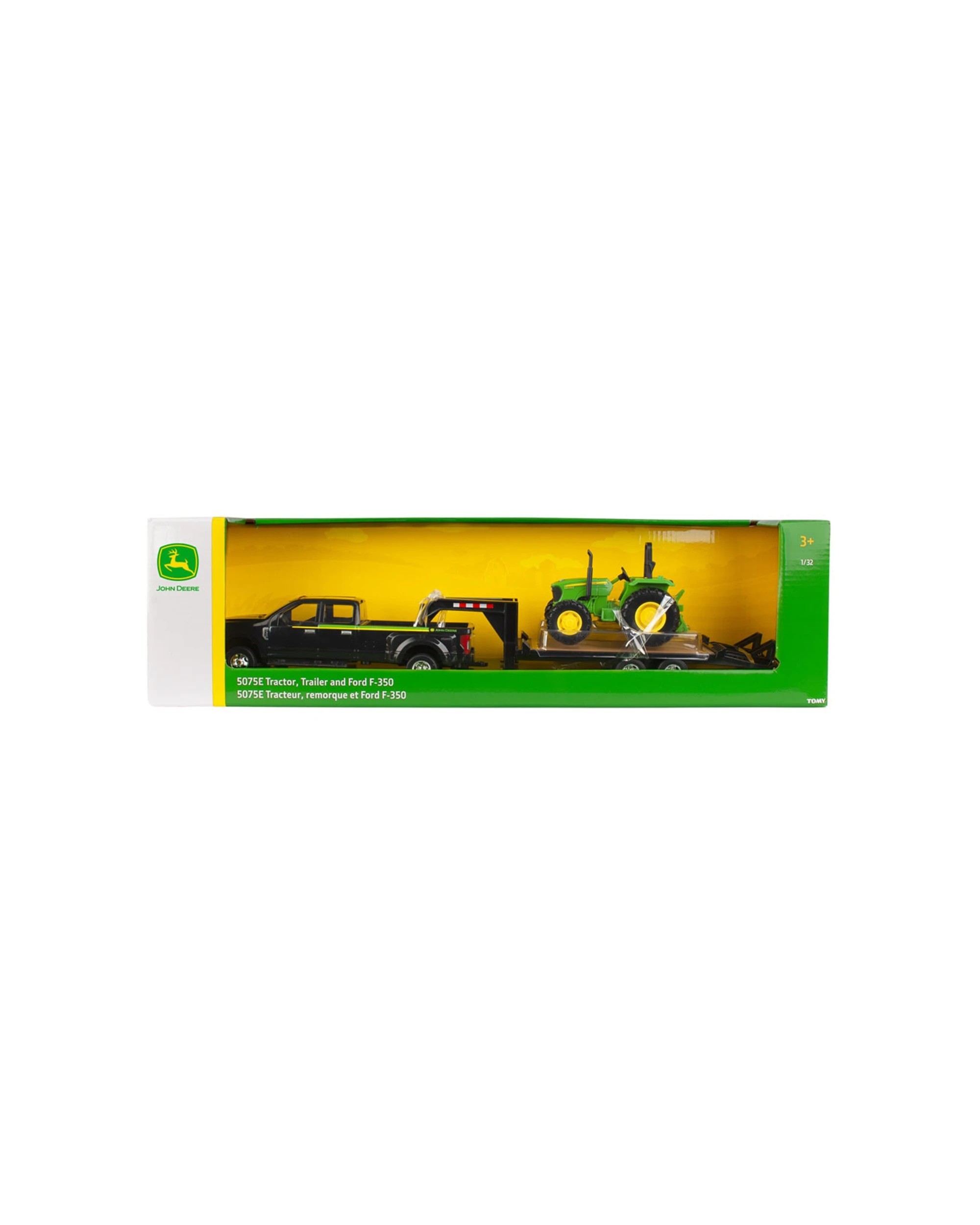 3 John Deere Ford F350 Pickup Truck Ute With Gooseneck Trailer And Tractor 3 Years Plus - Green, 3 of 3