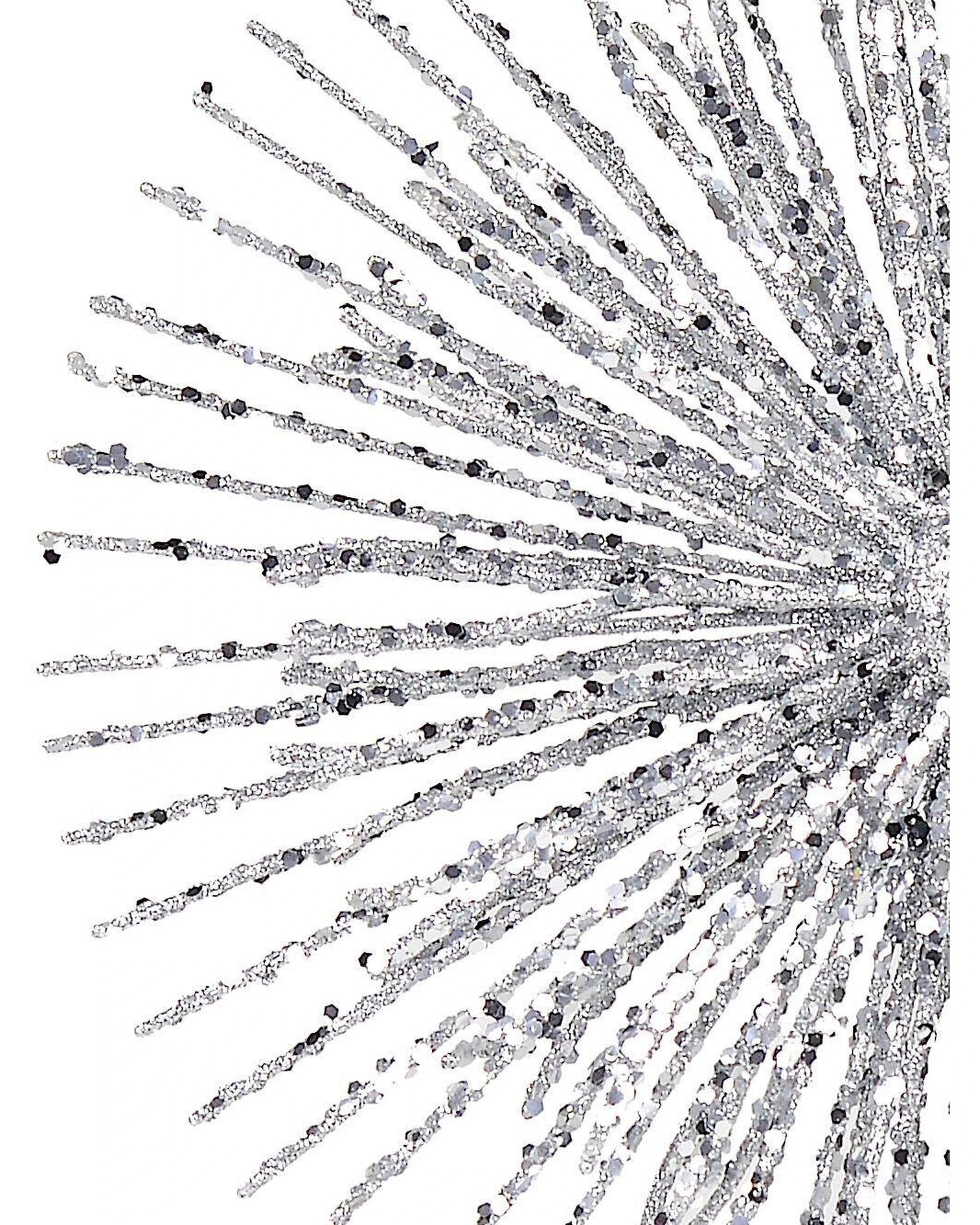 Christmas Warehouse Large Silver Glitter Starburst Christmas Tree ...