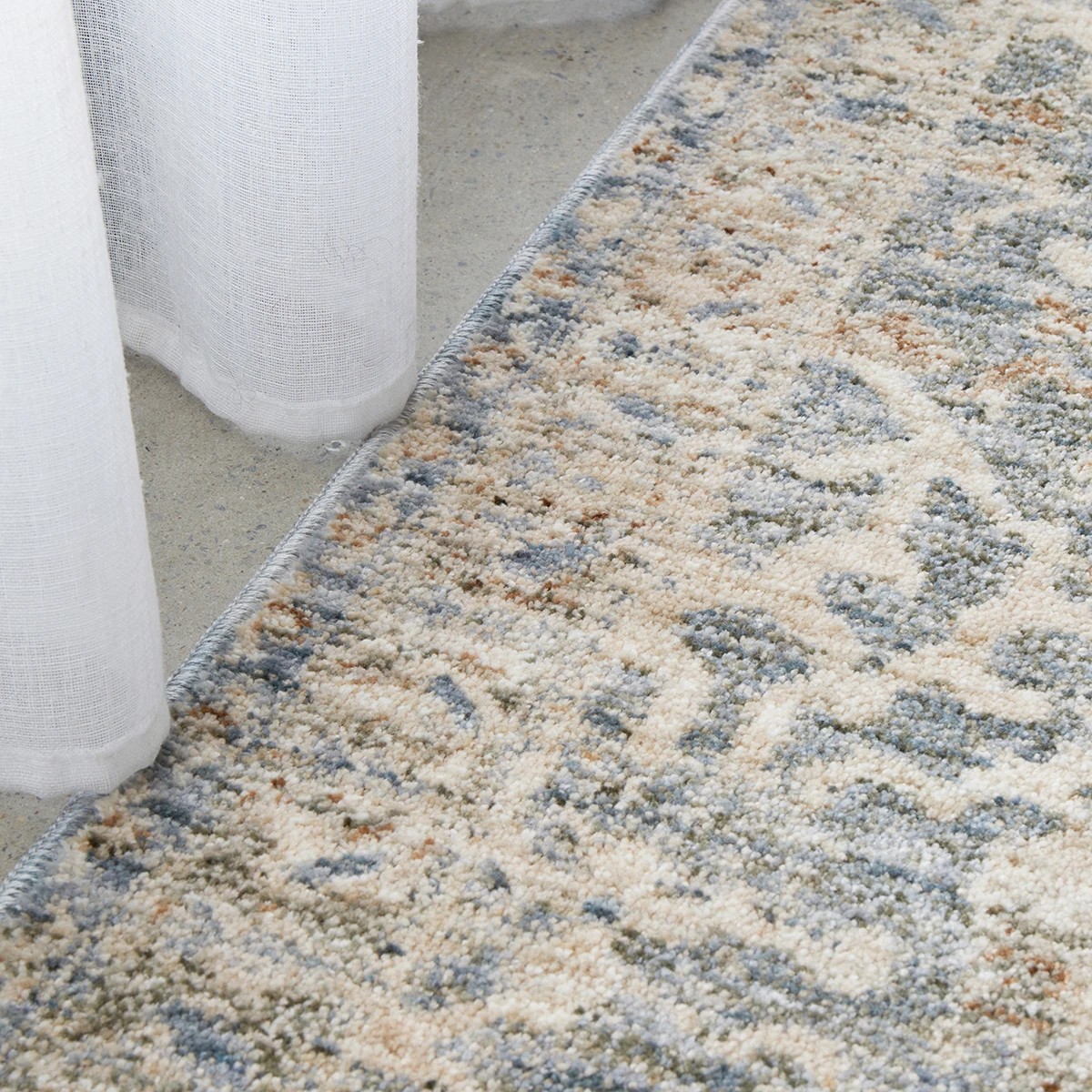4 Common Ground Rugs Aegean Alvin 400x80cm - Large Runner Power Loomed Rug - Blue, 4 of 9