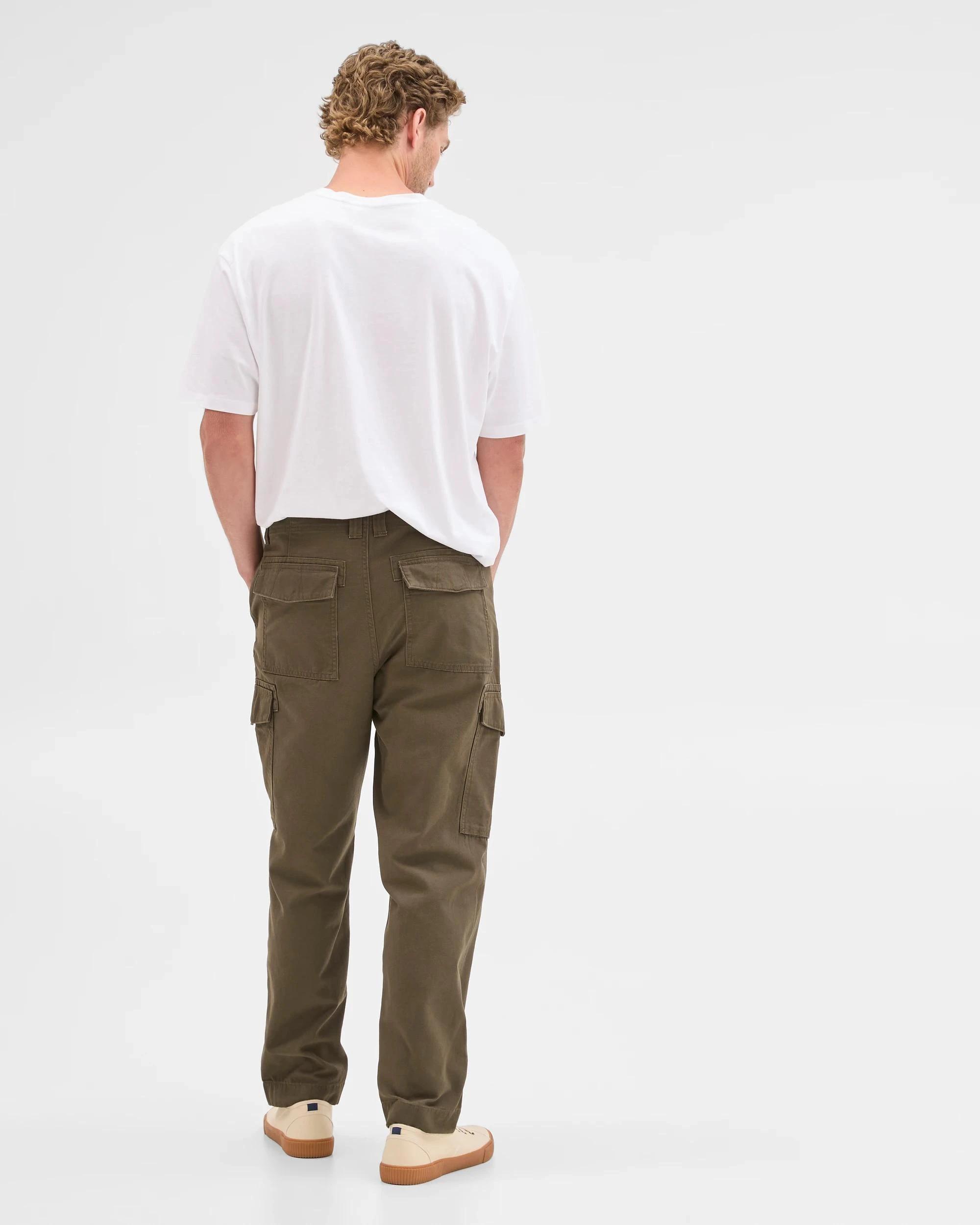 3 Target Man Australian Cotton Regular Fit Cargo Pants DARK OLIVE, 3 of 7