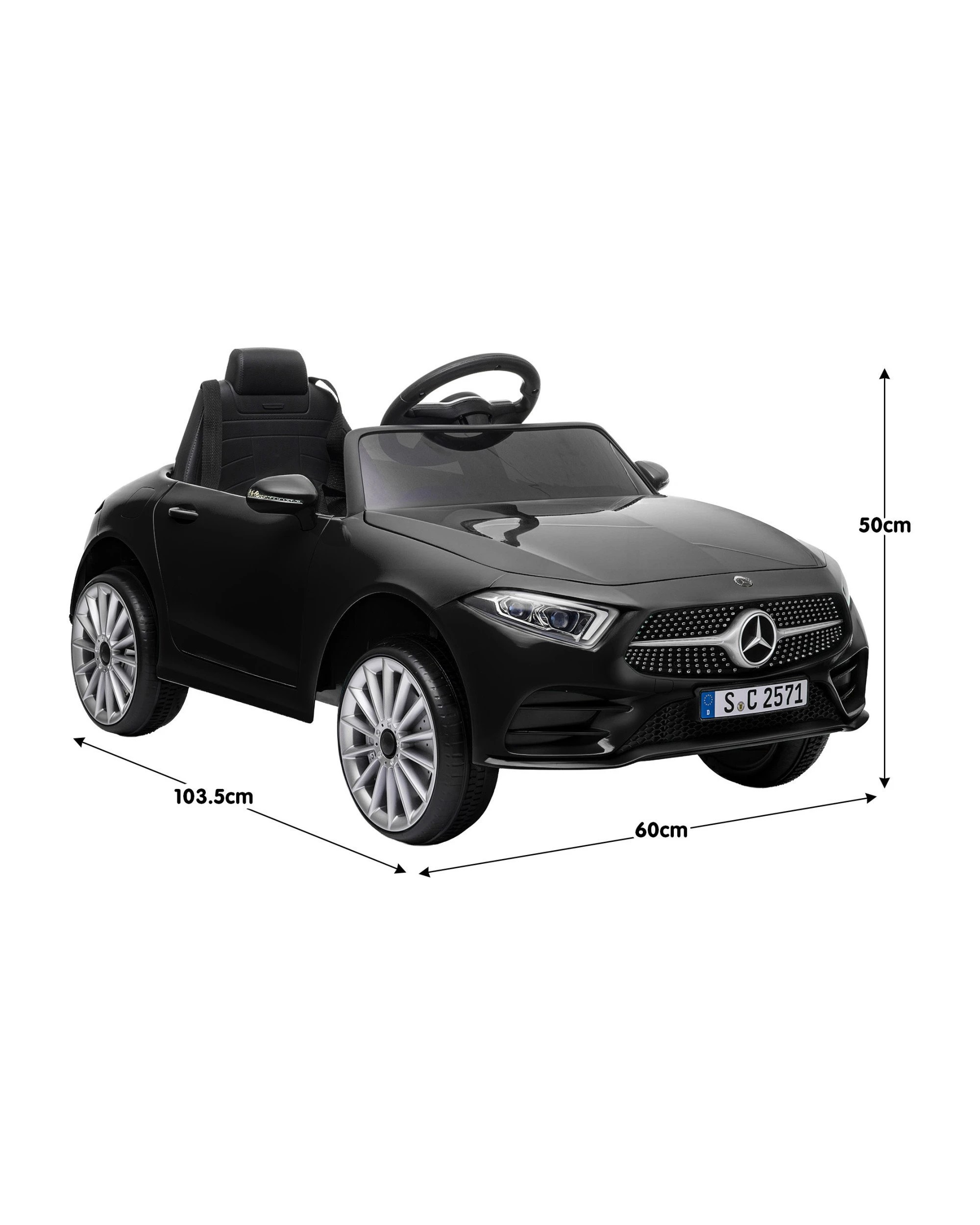 6 Kahuna Mercedes Benz CLS 350 Kids Electric Ride On Car with Remote Control - Black - Black, 6 of 6