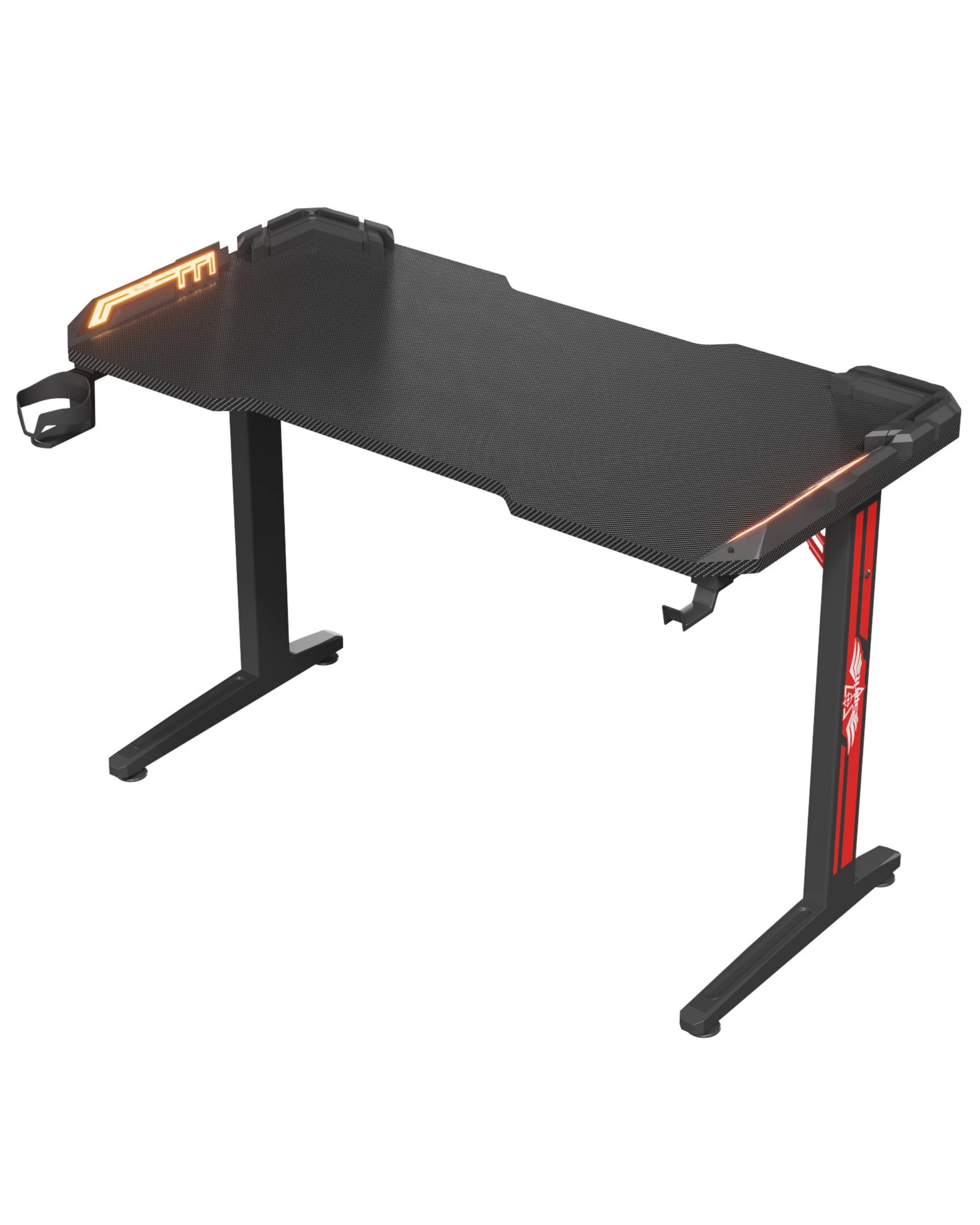 1 Advwin Gaming Desk 120cm With Rgb Led Light Computer Desk, 1 of 6