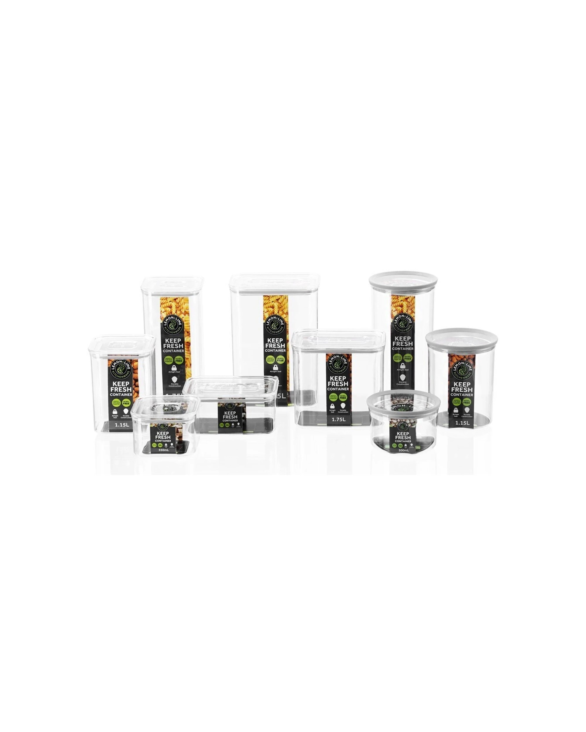 5 Lemon & Lime 3pk Keep Fresh Storer Rect 1.75L Stackable Air Tight Lid - Clear, 5 of 5