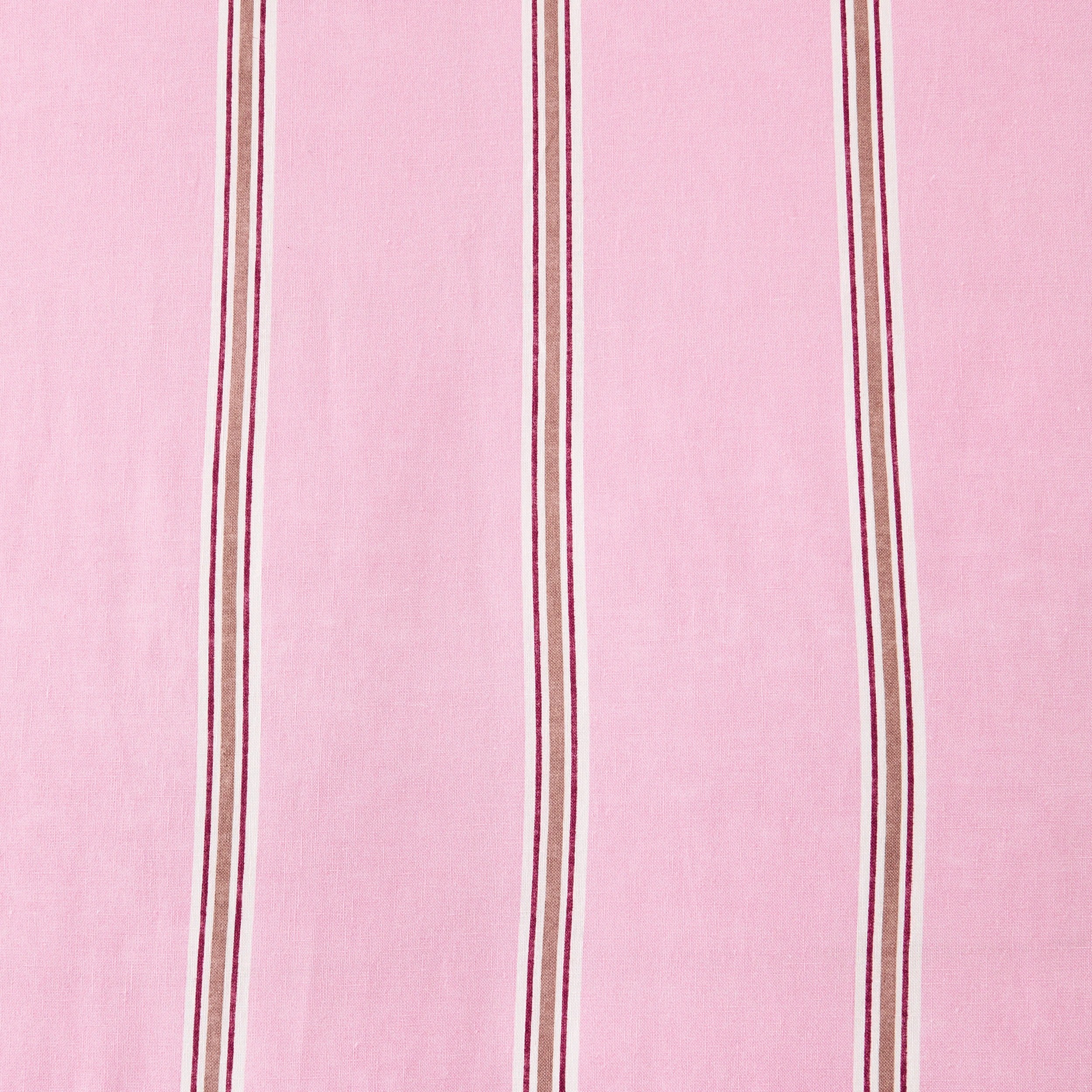 7 Stripe Linen Cotton Reversible Quilt Cover Set - Queen Bed, Pink and Mocha, 7 of 7