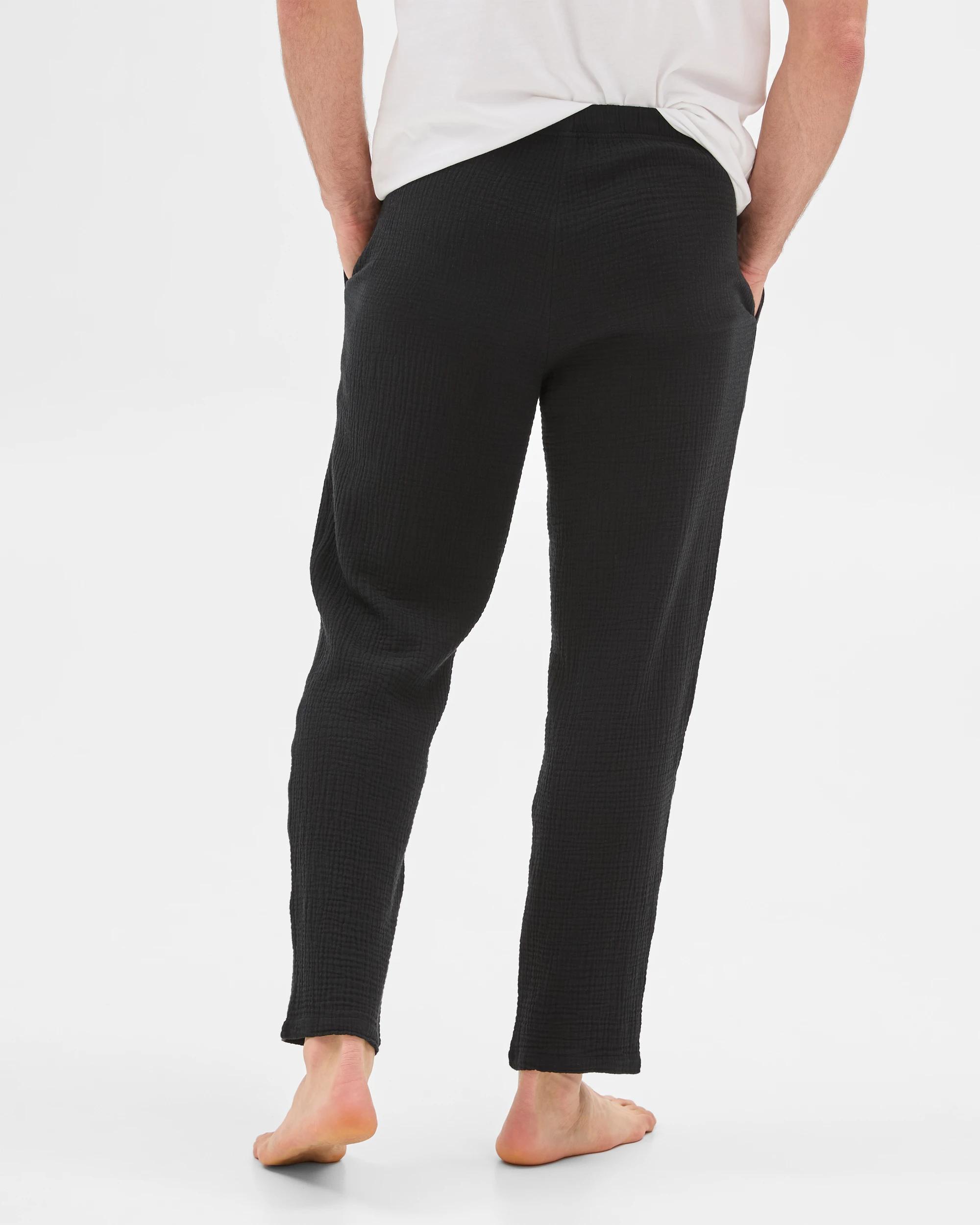 4 Target Mens Poplin Sleep Pyjama Pants - Maxx BLACK, 4 of 5