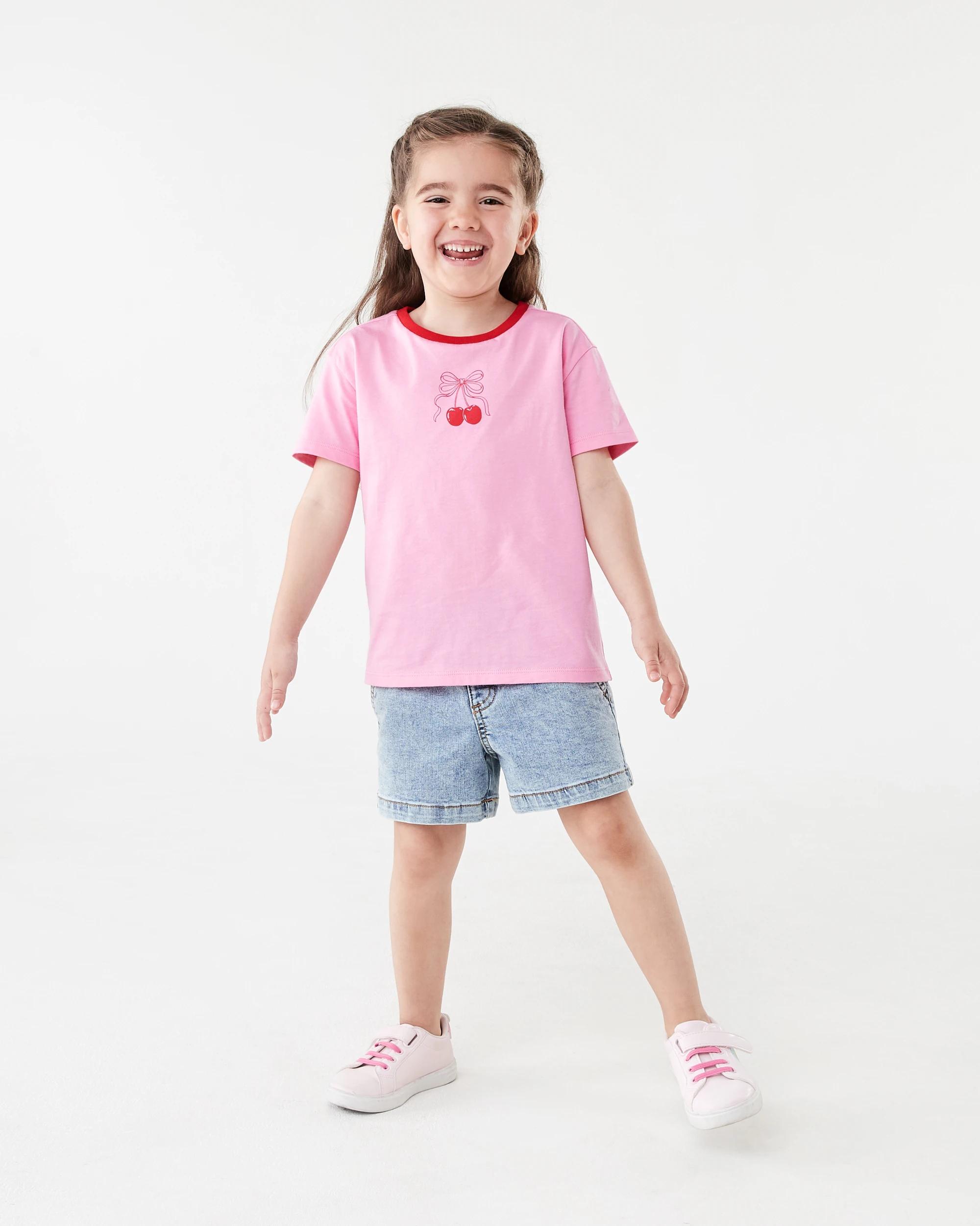 6 Printed T-shirt Pnk Cherry, 6 of 7