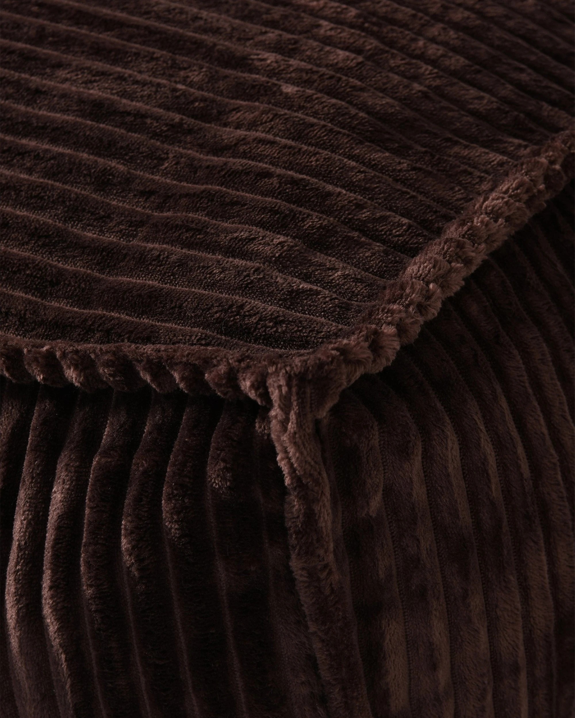 5 Cadence & Co. Wilde Ribbed Luxe Fleece Double Sofa Bean Bag Lounge Cover - Chestnut Brown, 5 of 7